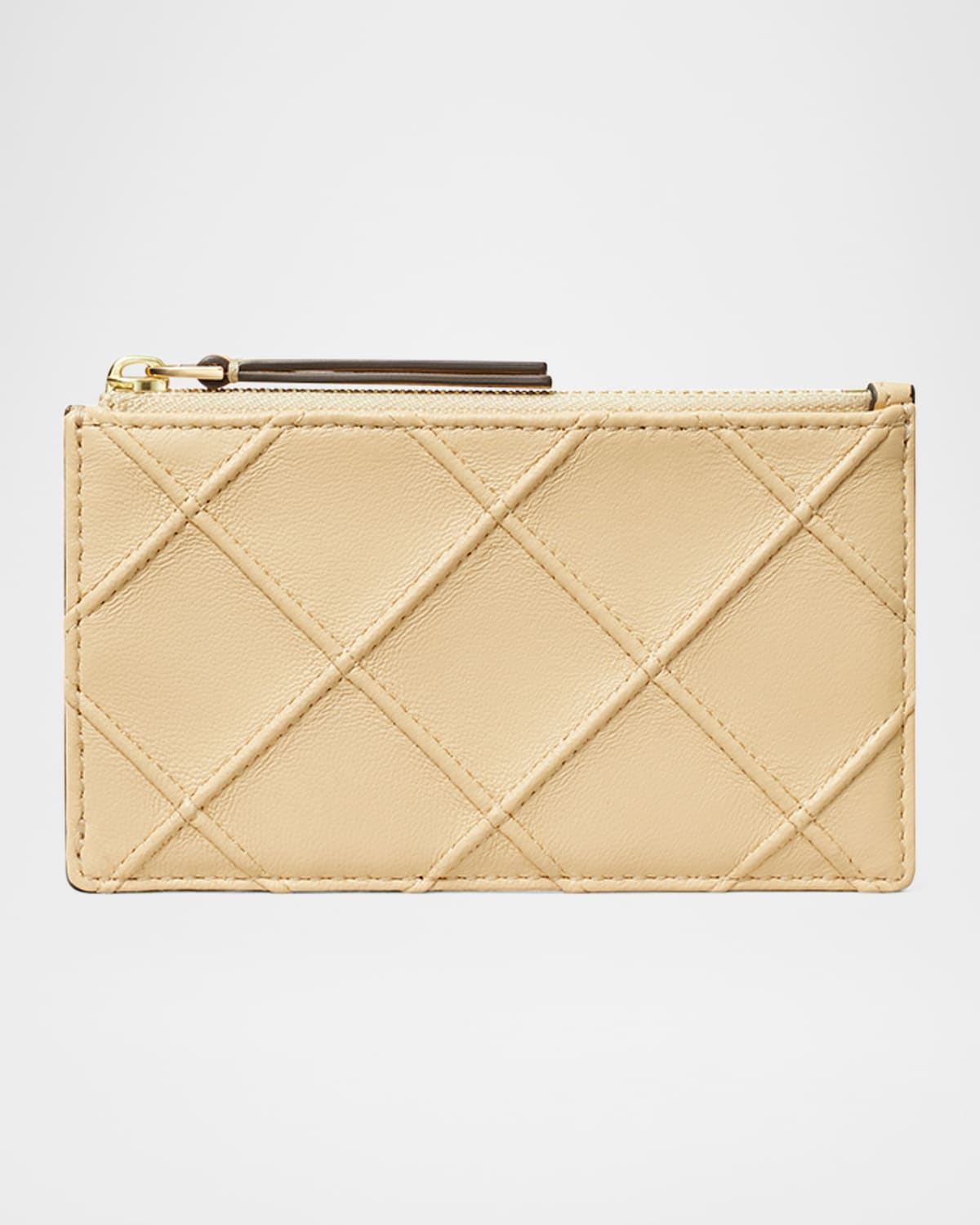 Tory Burch Fleming Quilted Zip Leather Card Case