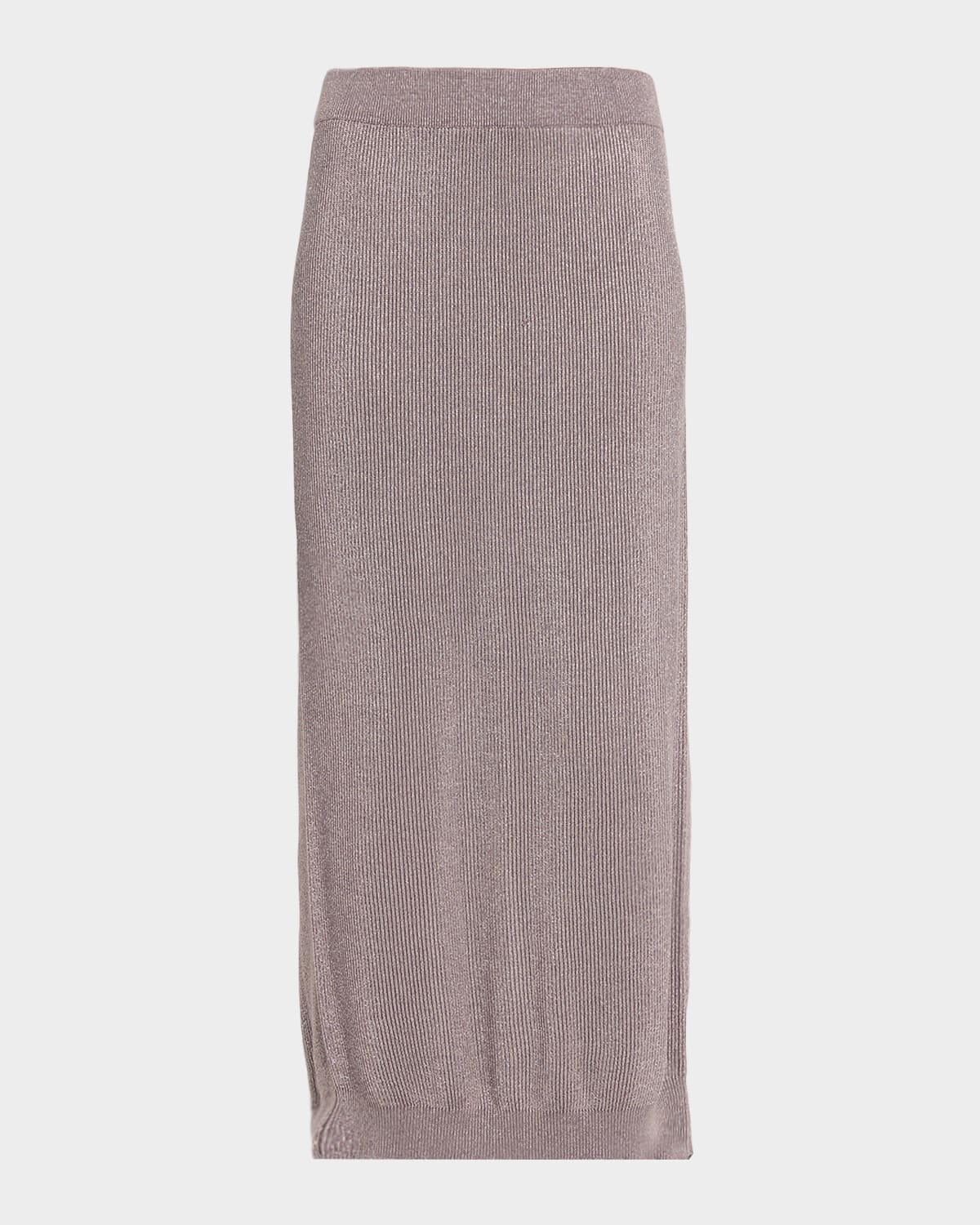 Brunello Cucinelli Sparkling Cotton Rib Maxi Skirt In Purple