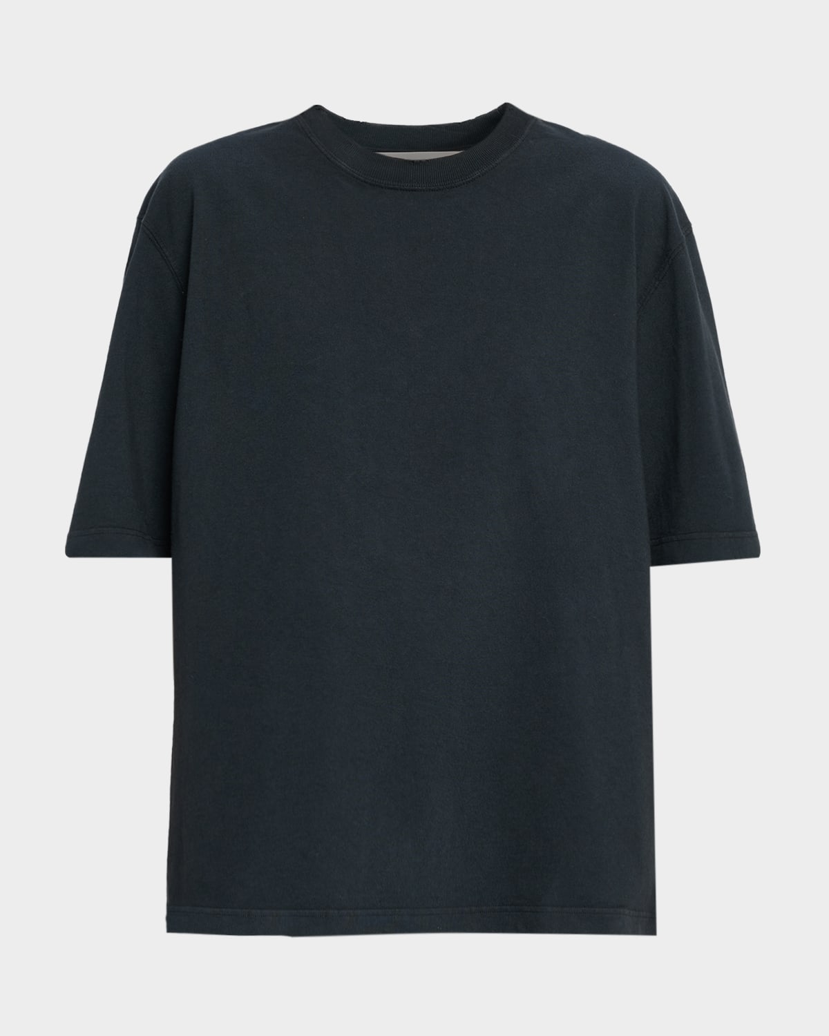 Golden Goose Reverse Logo Cotton Crewneck T-shirt In Black