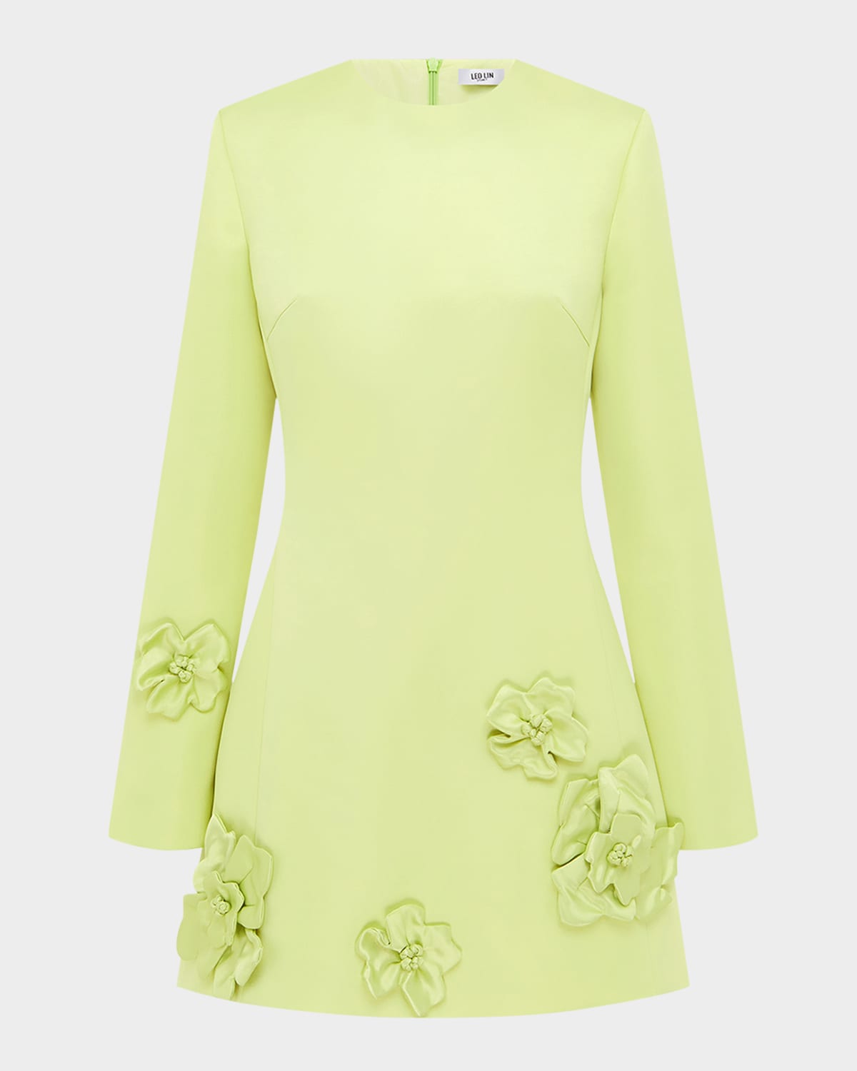 Aliza Floral Applique Fit-&-Flare Mini Dress