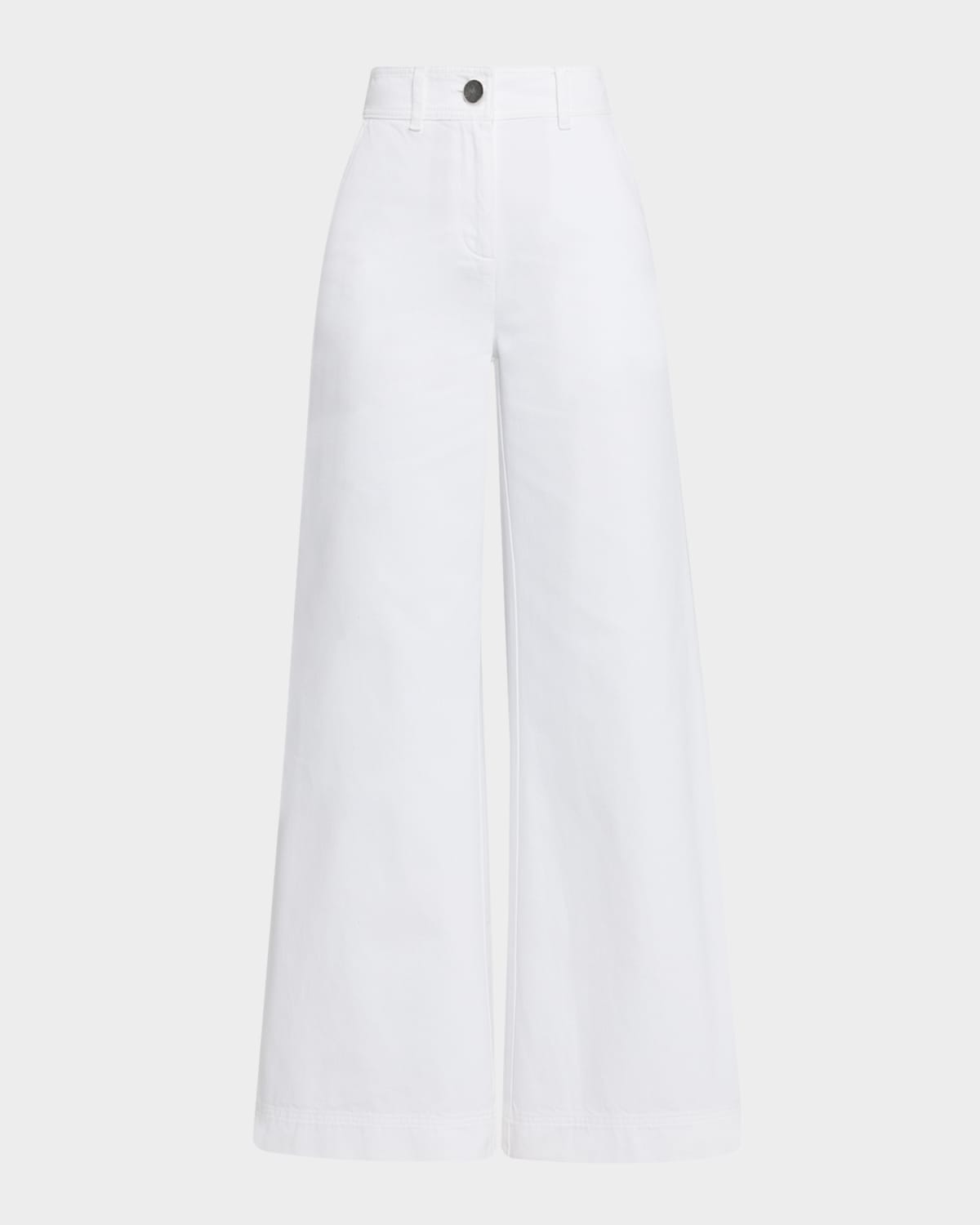 Toccin Eileen Wide-leg Jeans With Slits In White