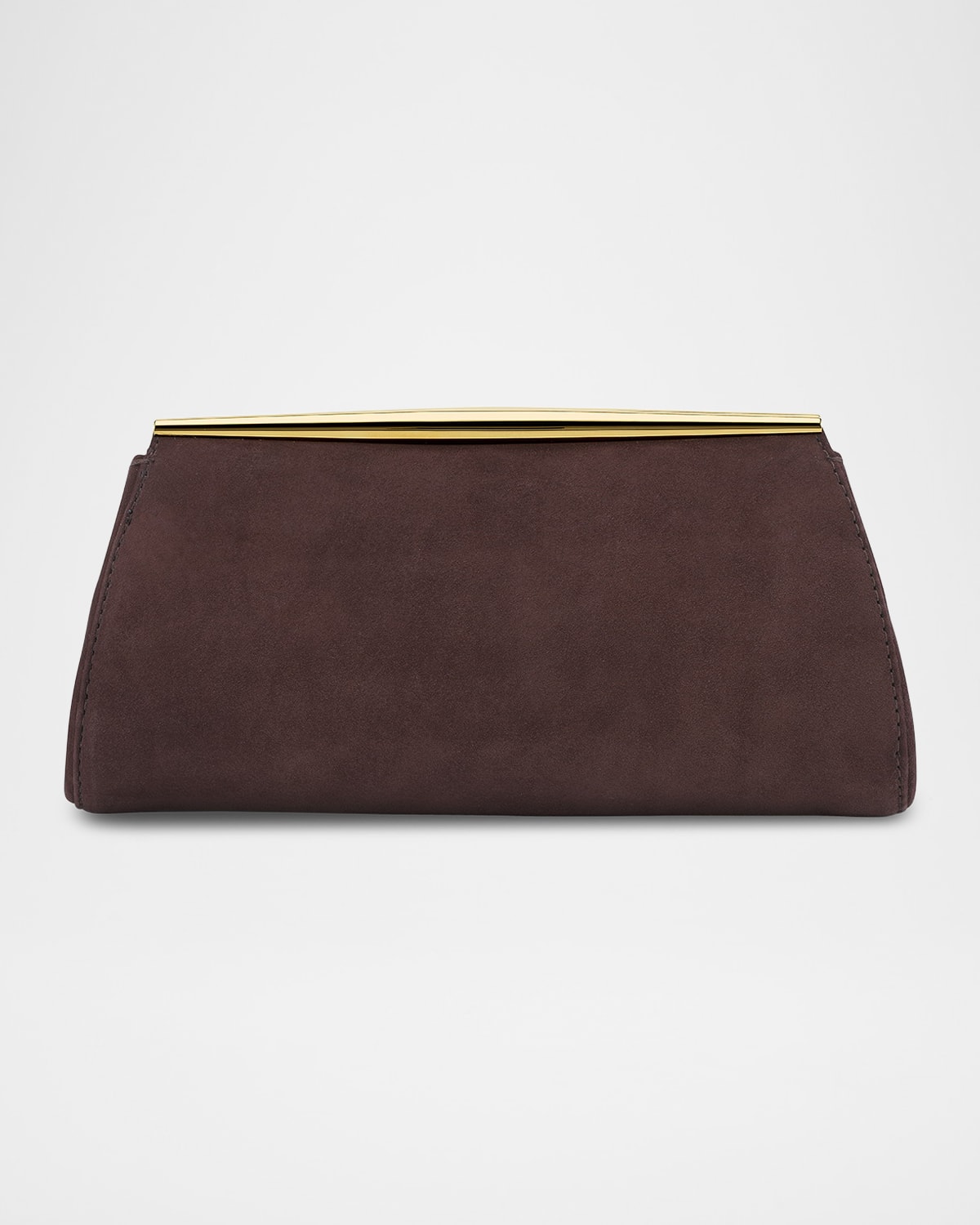 Tyler Ellis Suzannah Suede Clutch Bag In Brown