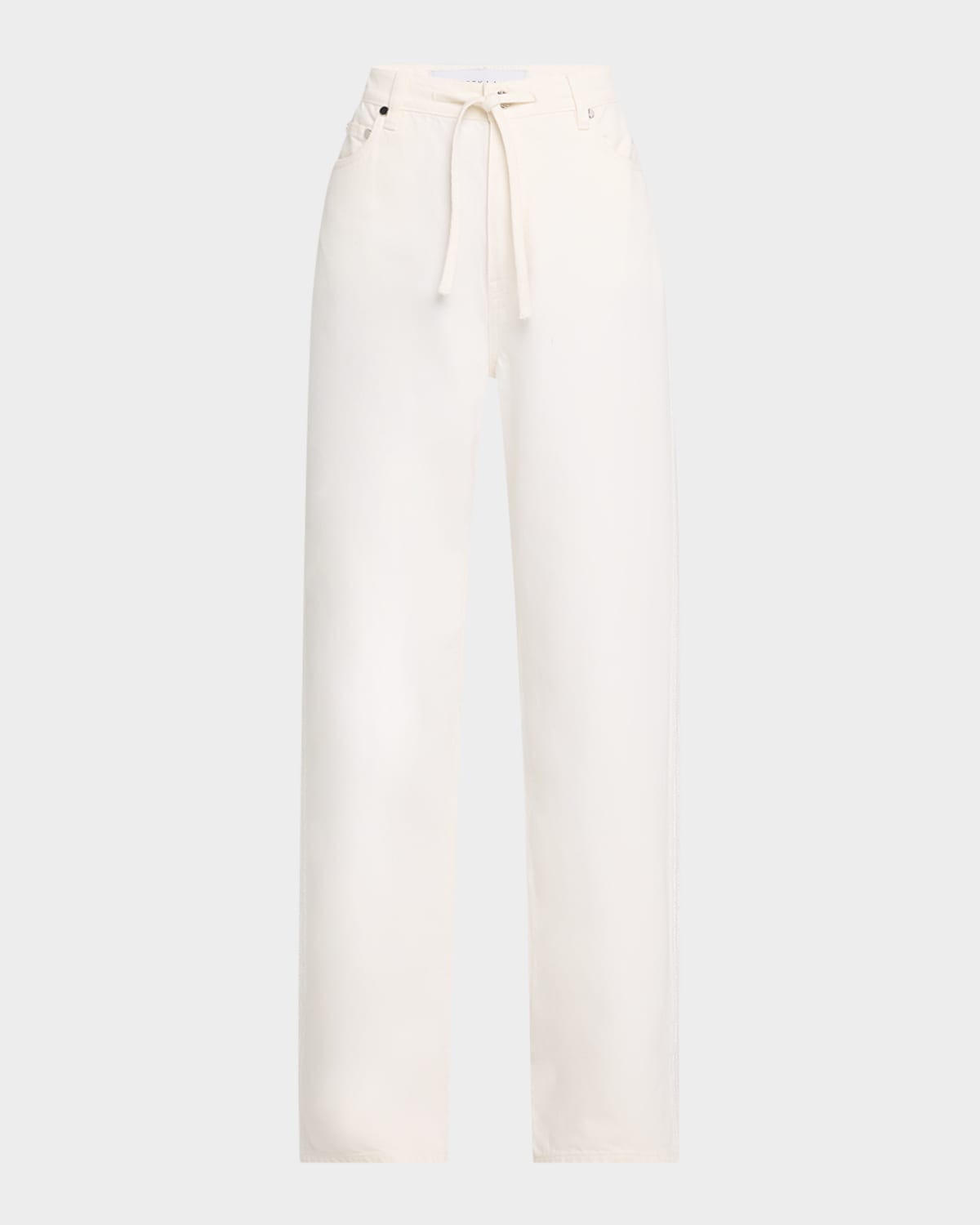 Derek Lam 10 Crosby Dunn Embroidery Stripe Cotton Drawstring Pants