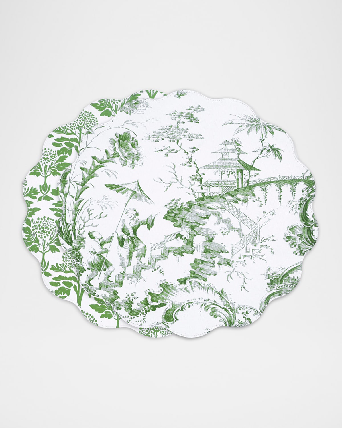 Beatriz Ball Vida Chinoiserie Reversible Round Placemats, Set Of 4