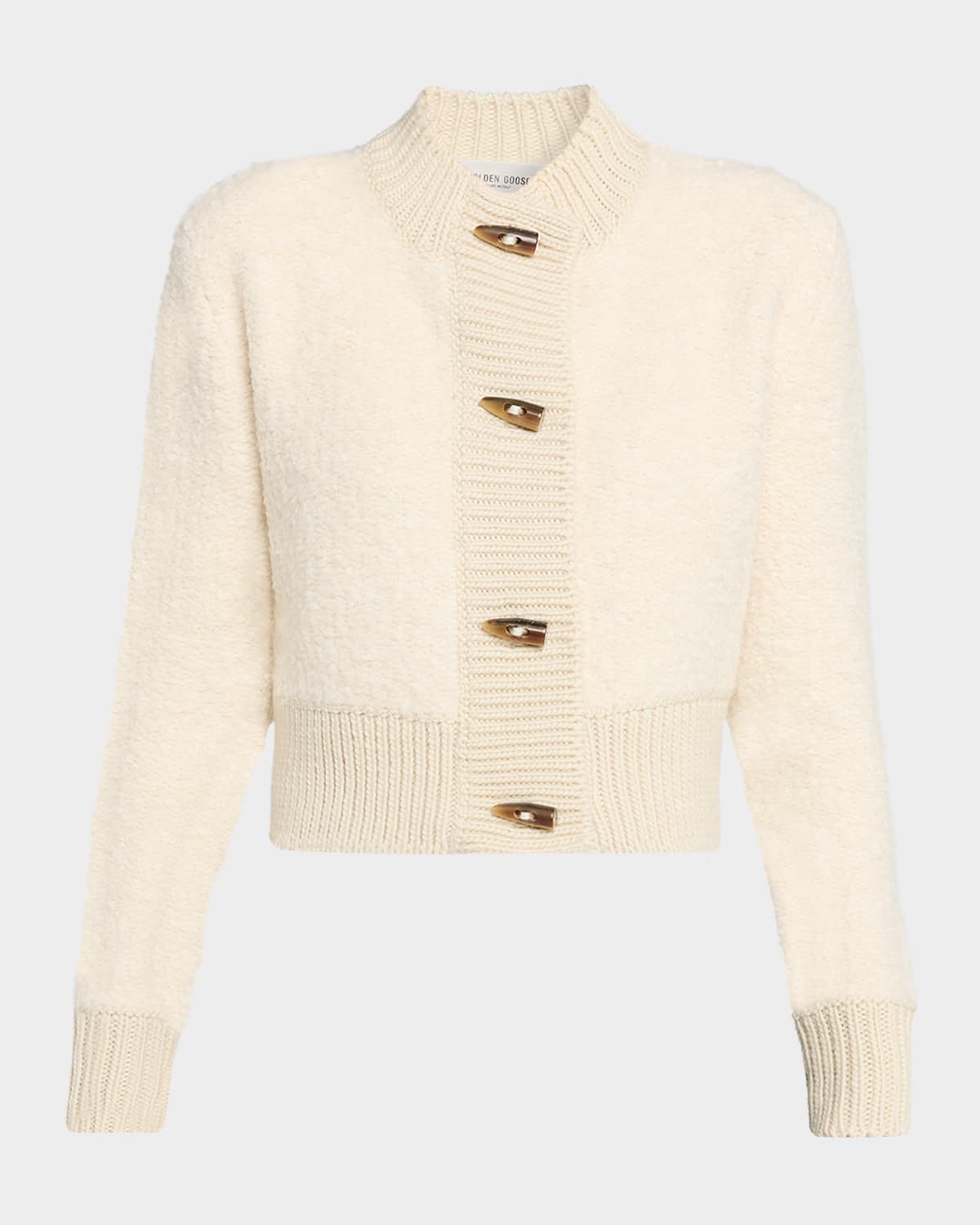 Golden Goose Journey Oxa Boucle Wool-blend Cardigan In Neutral