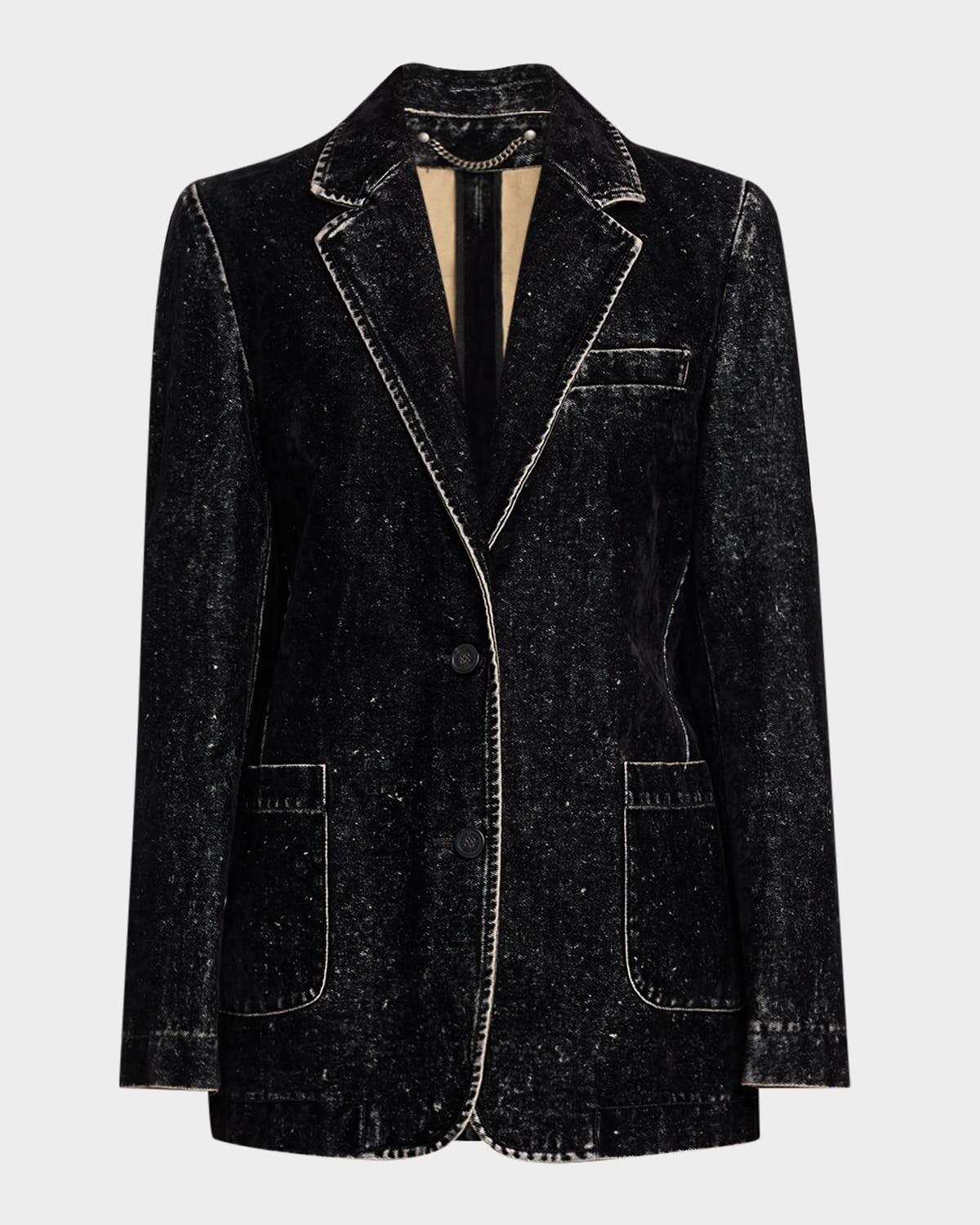 Golden Goose Journey Velvet-effect Jacket In Black
