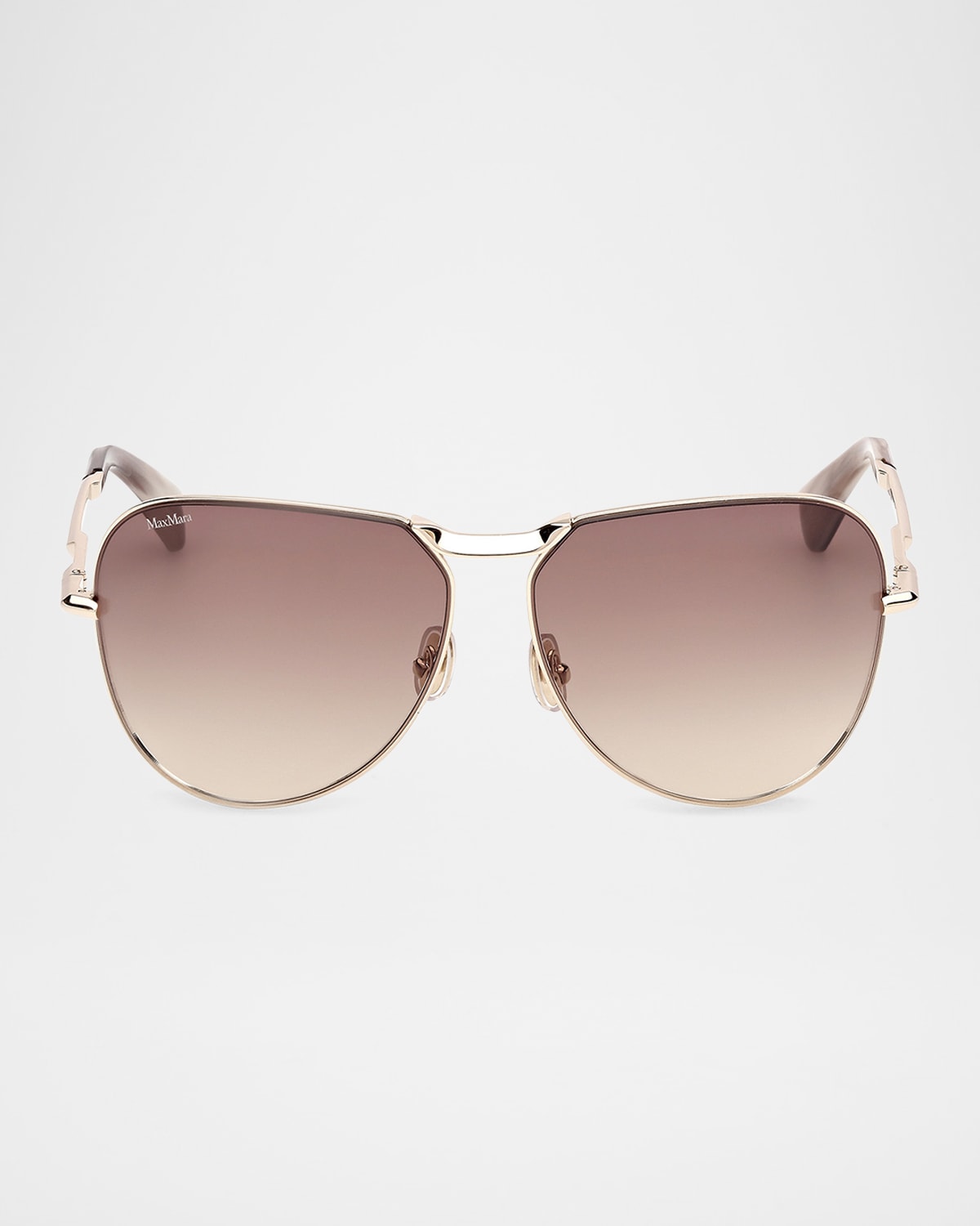 Max Mara Miller-2 Metal Aviator Sunglasses