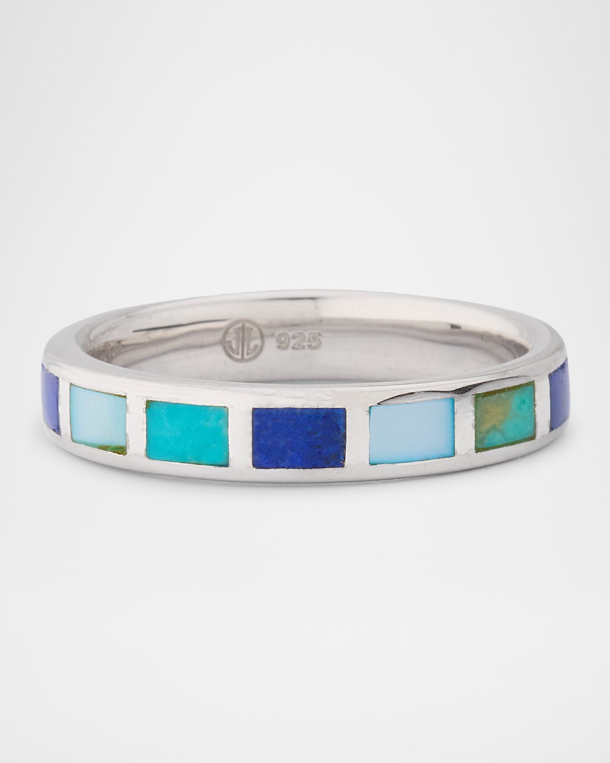 Lapis, Blue MOP and Turquoise Dash Circle Triple Station Necklace