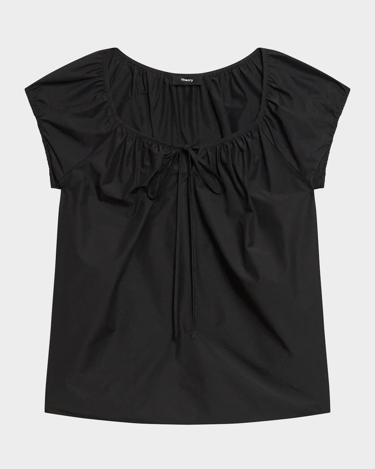 Theory Easy Tie Blouse In Black