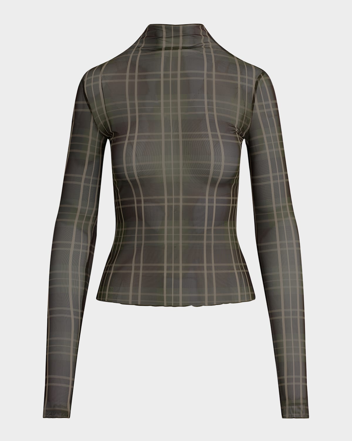 Favorite Daughter The Sheer Fantasy Turtleneck Top In Gray