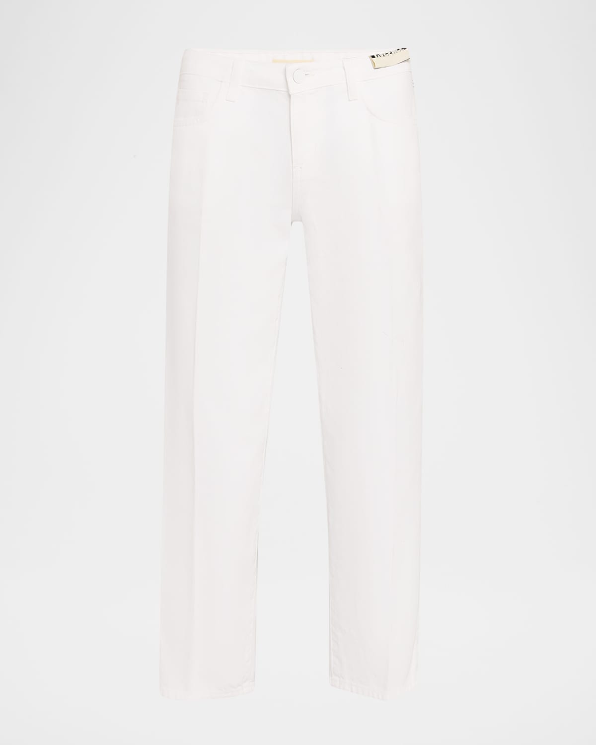 L'agence Blaine Low-rise Crop Straight Jeans In White