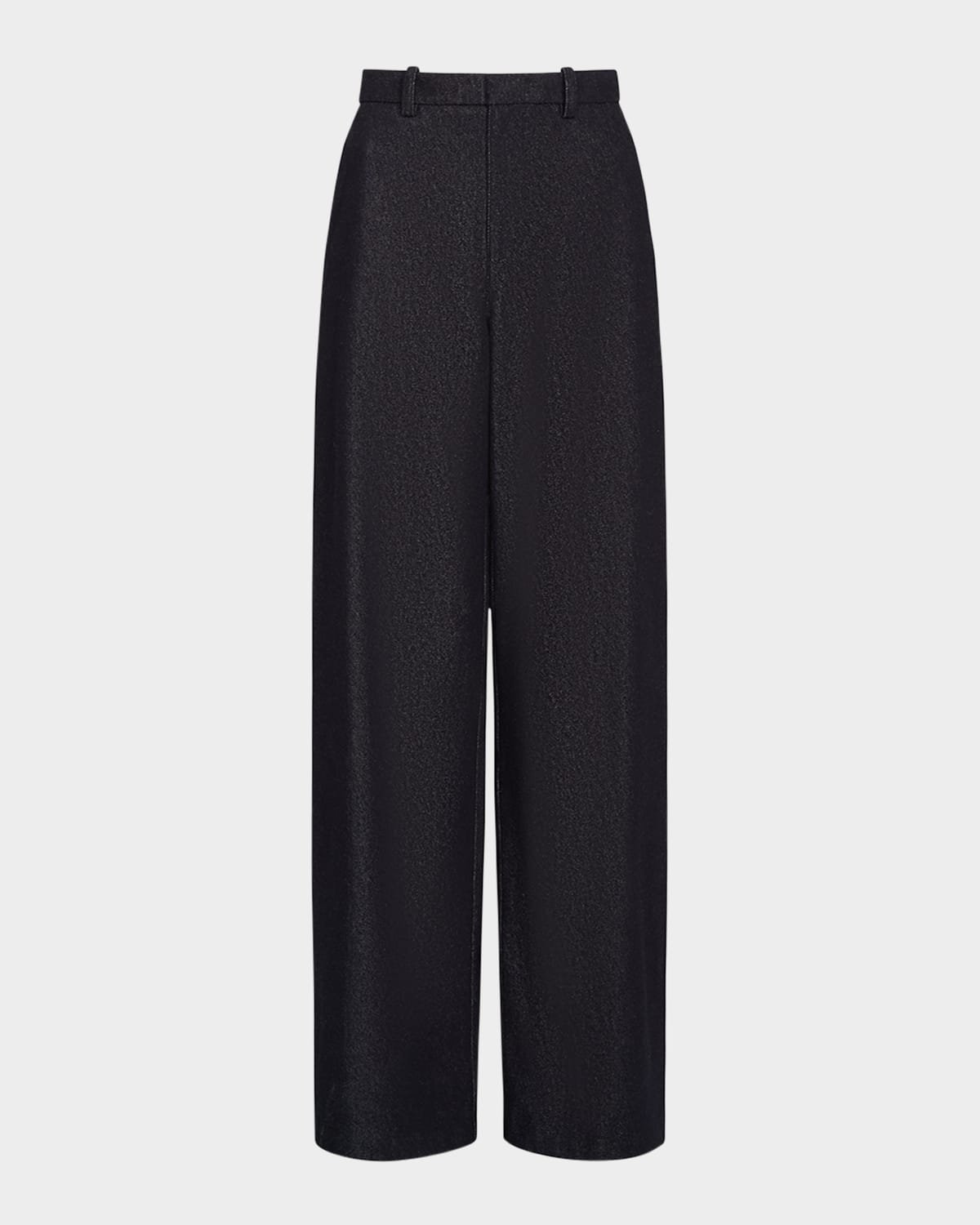 Vince High-rise Cotton Twill Pants In Blue