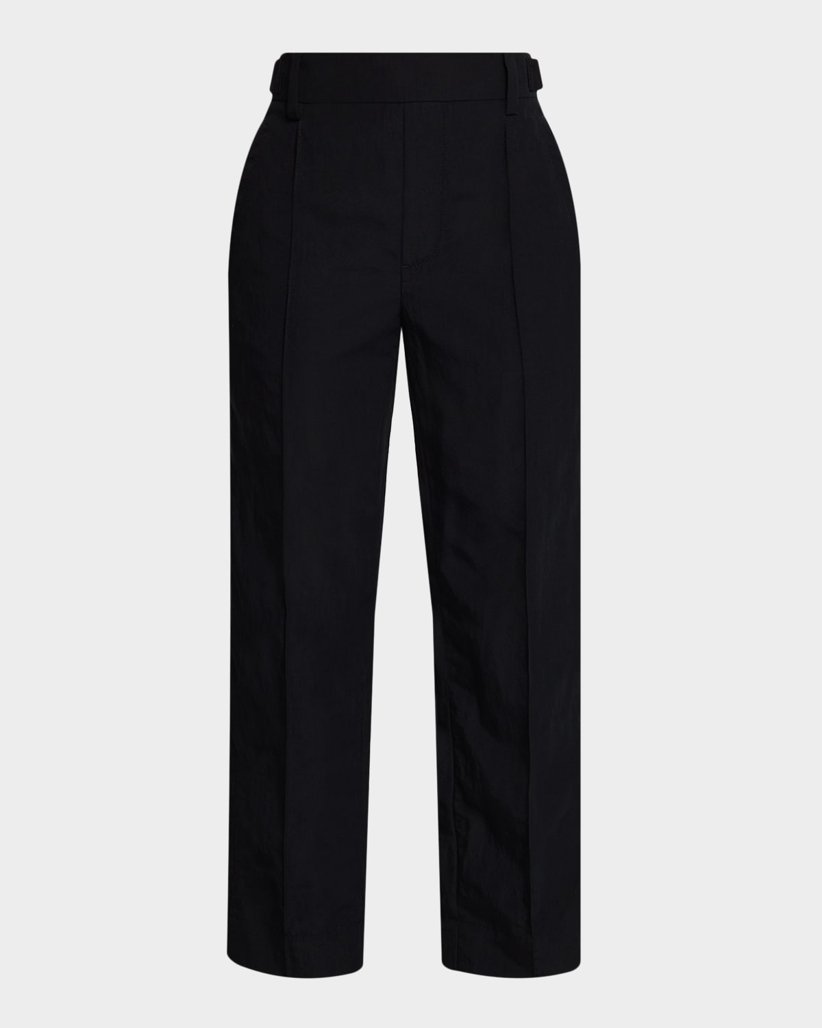 Vince Mid-rise Pull-on Straight Crop Pants In Black