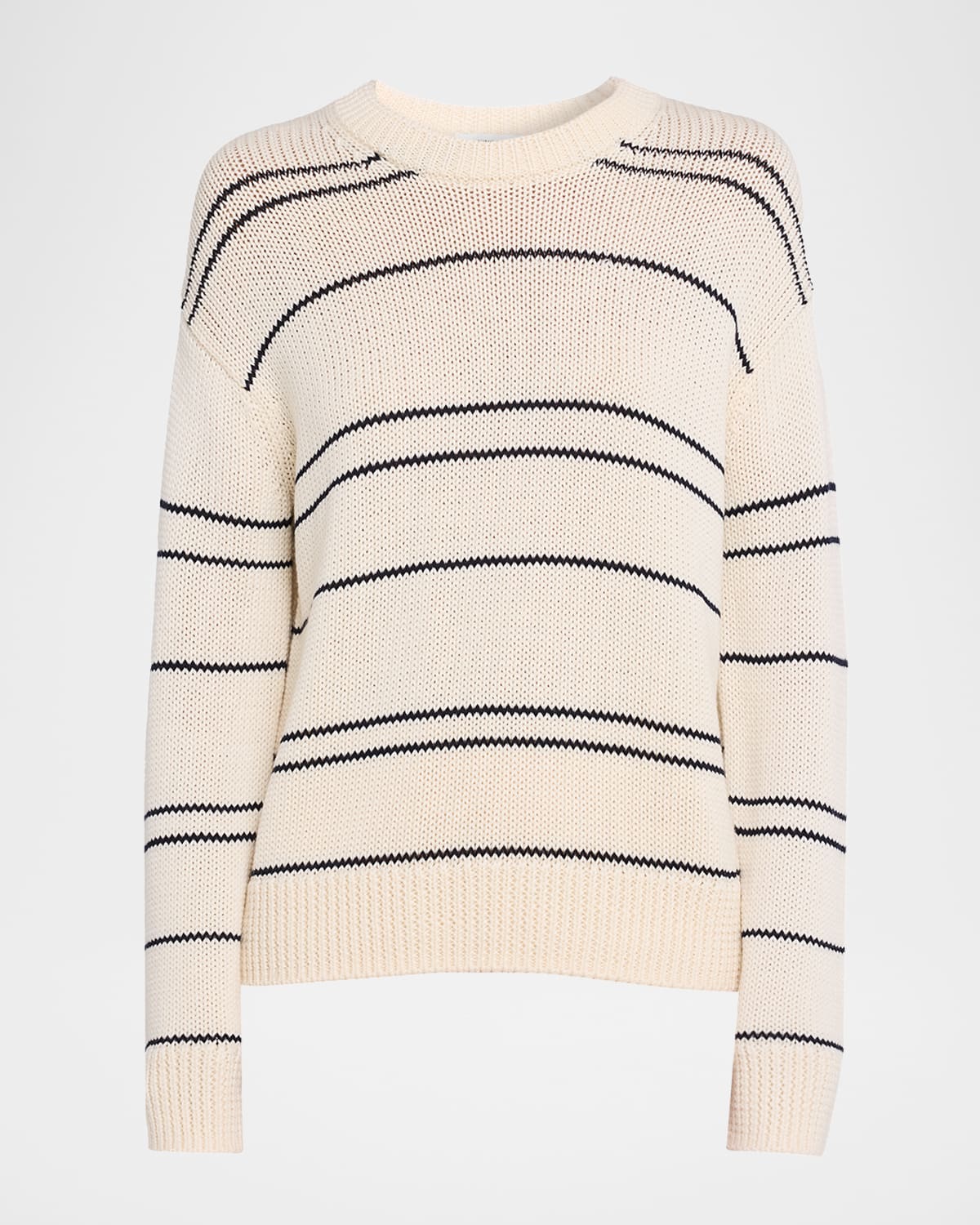 Vince Variegated Stripe Wool Blend Sweater In Multi