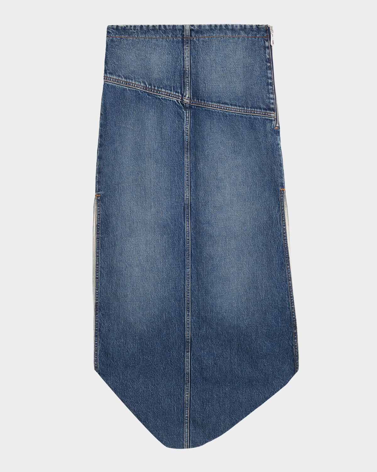 Jean Paul Gaultier Denim Skirt With Internal Belt In Blue