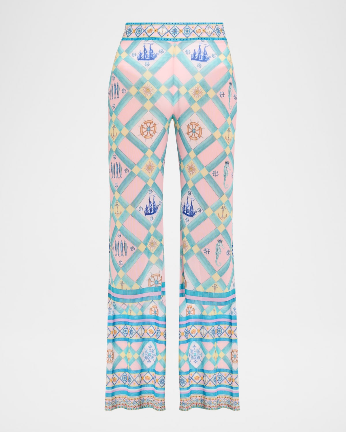 Camilla Just Coasting Mesh Beach Pants In Blue