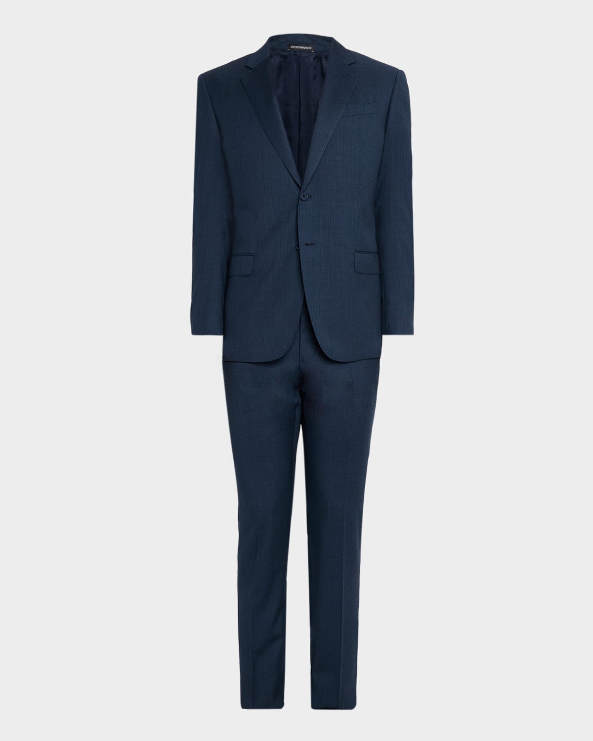 Emporio Armani Men's Wool Micro-houndstooth G Line Suit In Blue