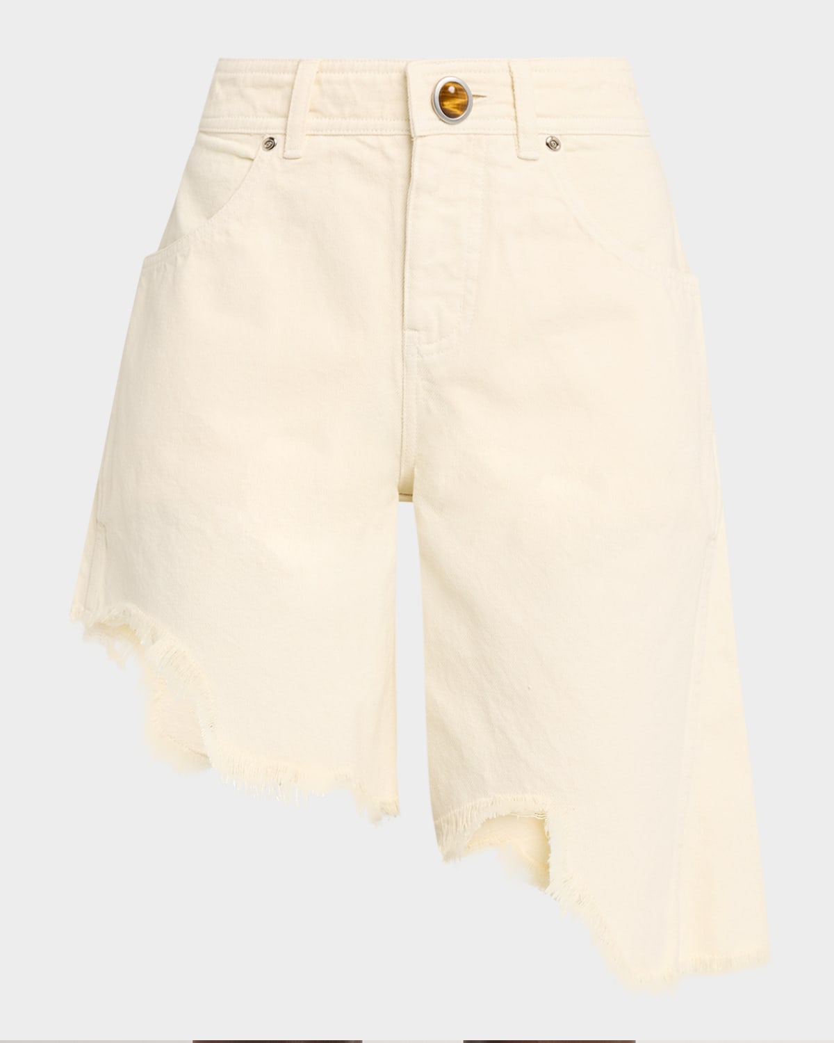 Christopher Esber Manta Asymmetric Raw-Edge Shorts