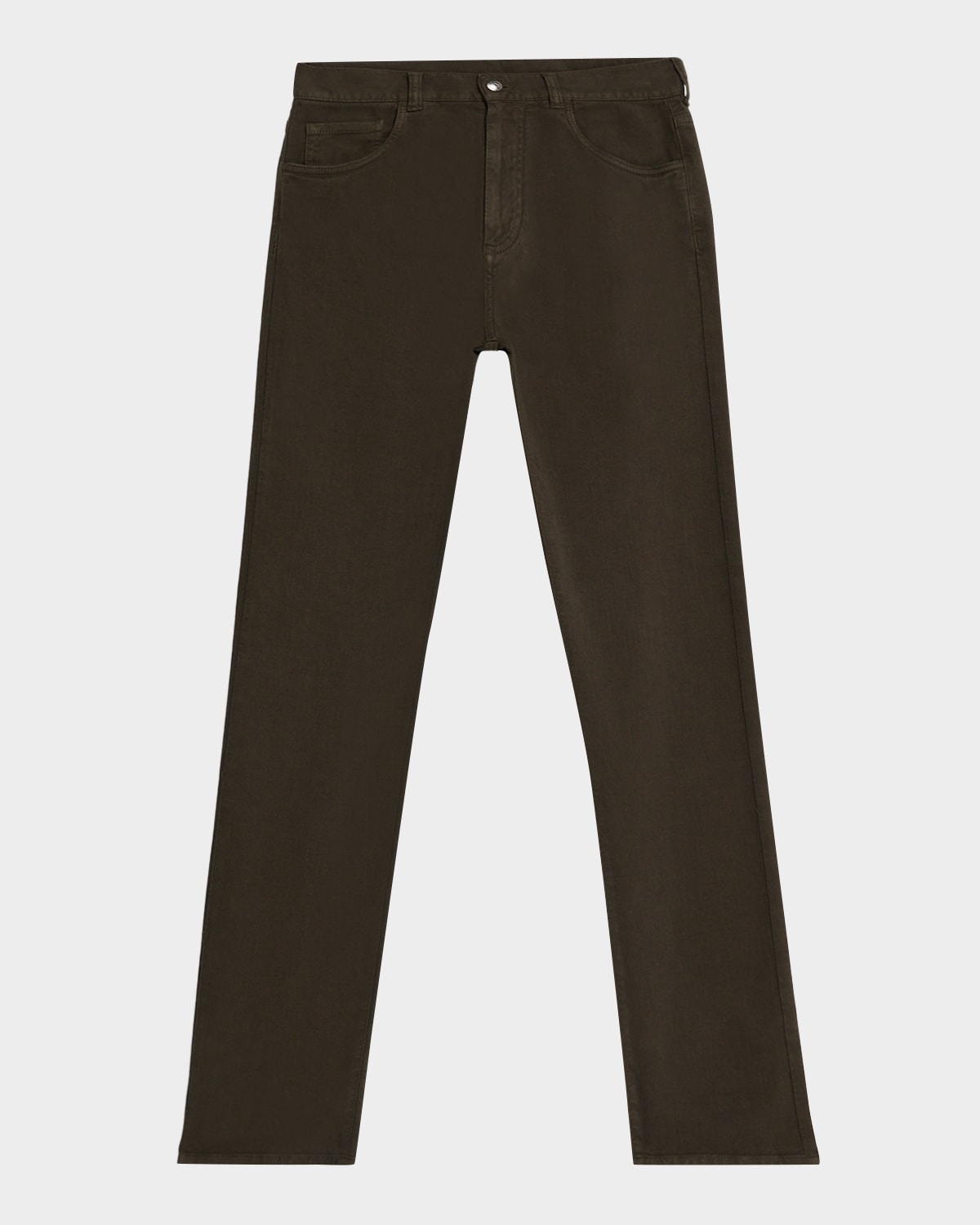 Canali Regular Fit Comfort Denim Jeans In Brown