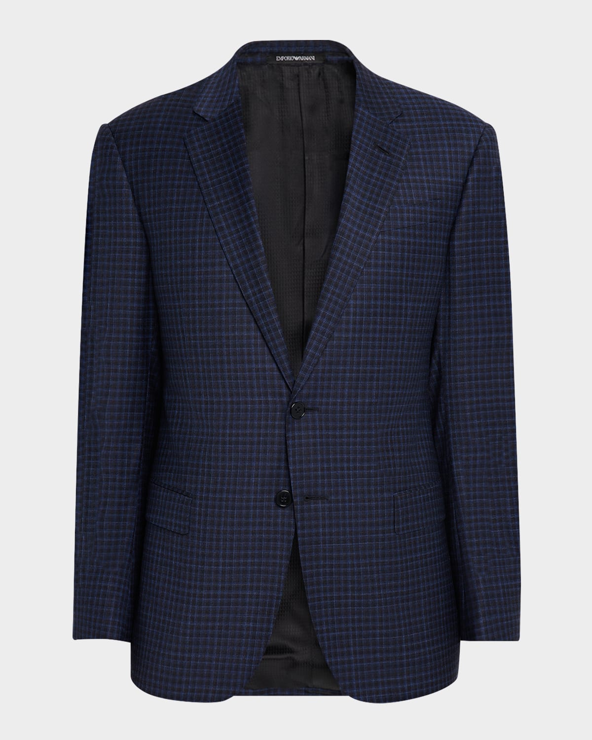 Emporio Armani Men's Wool Stretch Plaid G Line Sport Coat In Blue