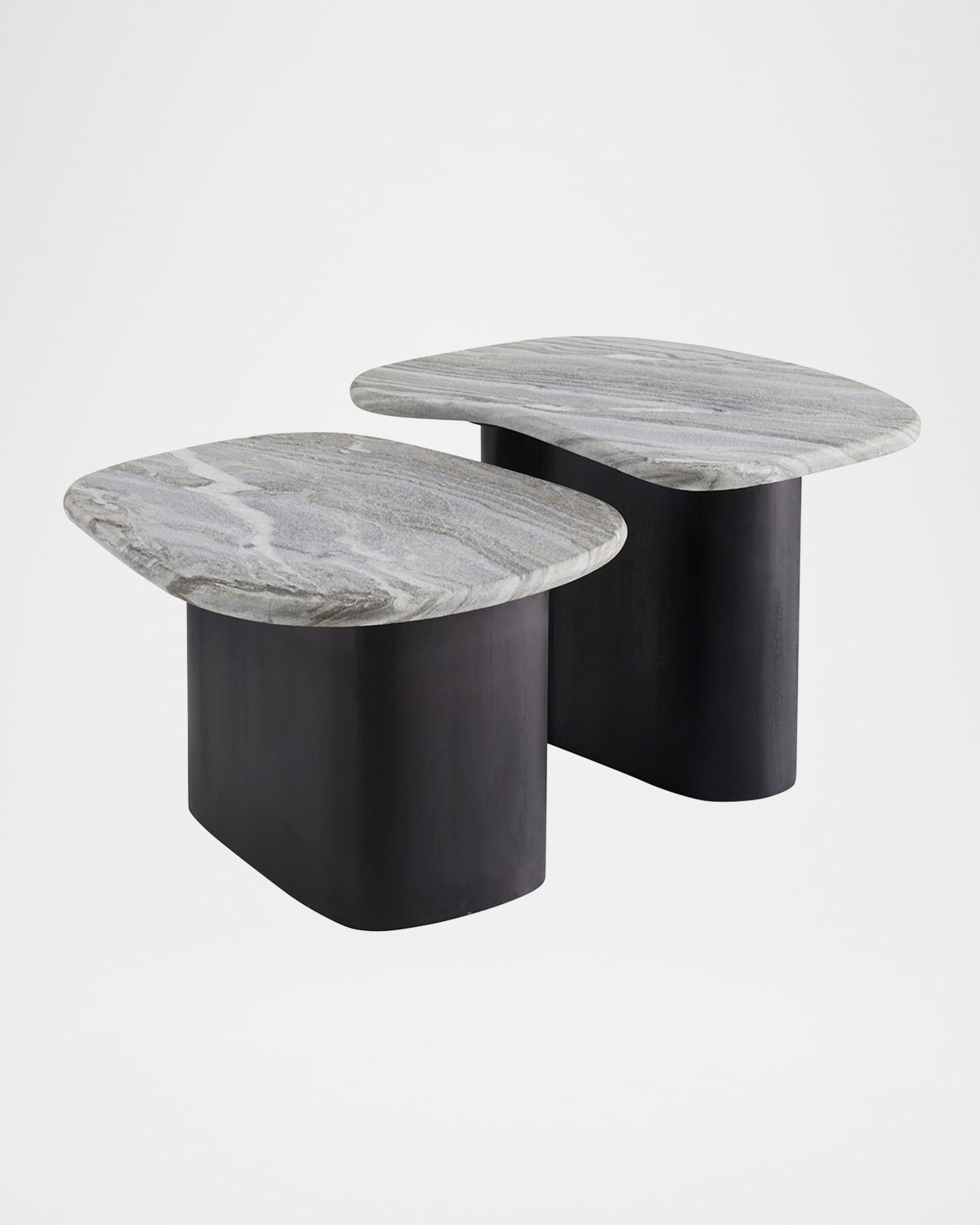 Arteriors Melt Nesting Coffee Tables, Set Of 2 In Black, Gray