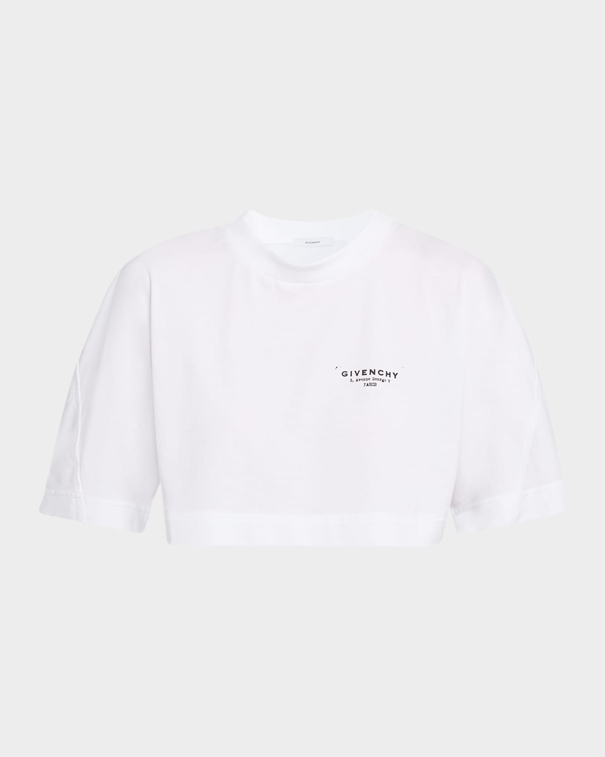 Givenchy Logo Crop Cocoon T-shirt In White