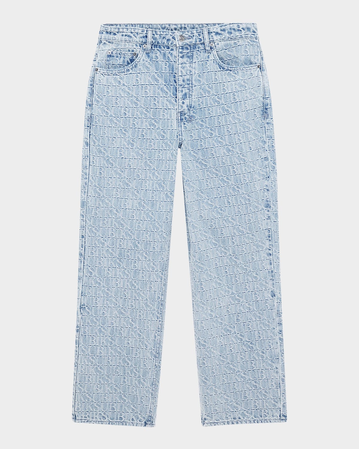 Men's Maxx Tile Logo Denim Wide-Leg Jeans