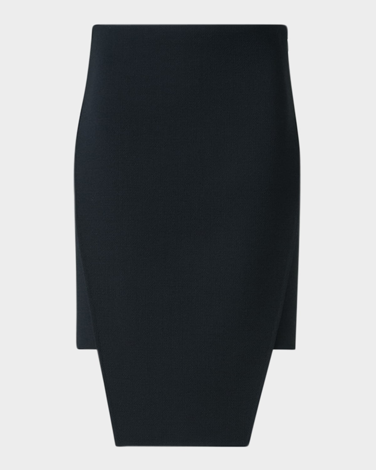 Akris Trapezoid Apron Mini Skirt In Black