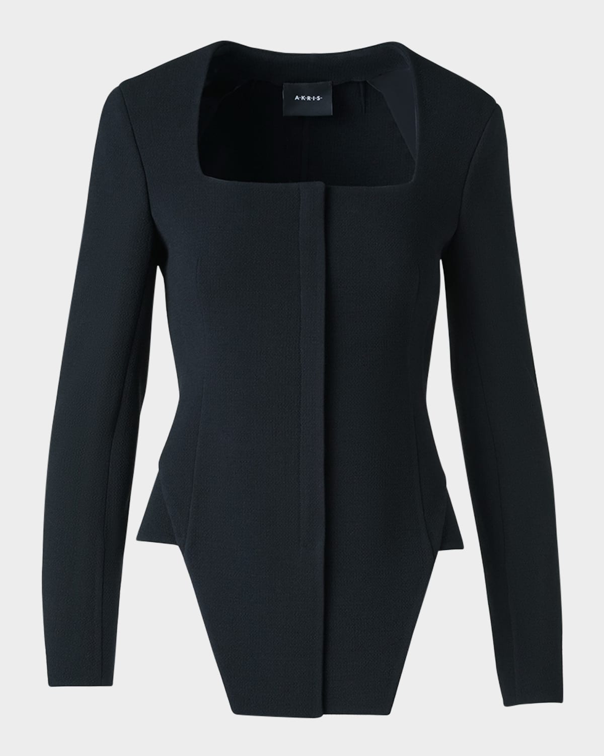 Akris Desiree Double-face Trapezoid Jacket In Black