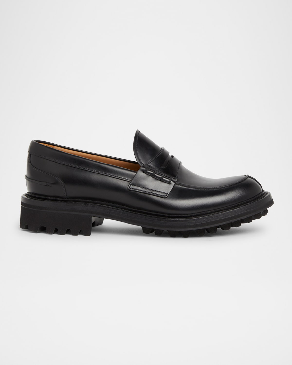 Church's Classic Penny Loafer With Round Toe And Chunky Sole In Black
