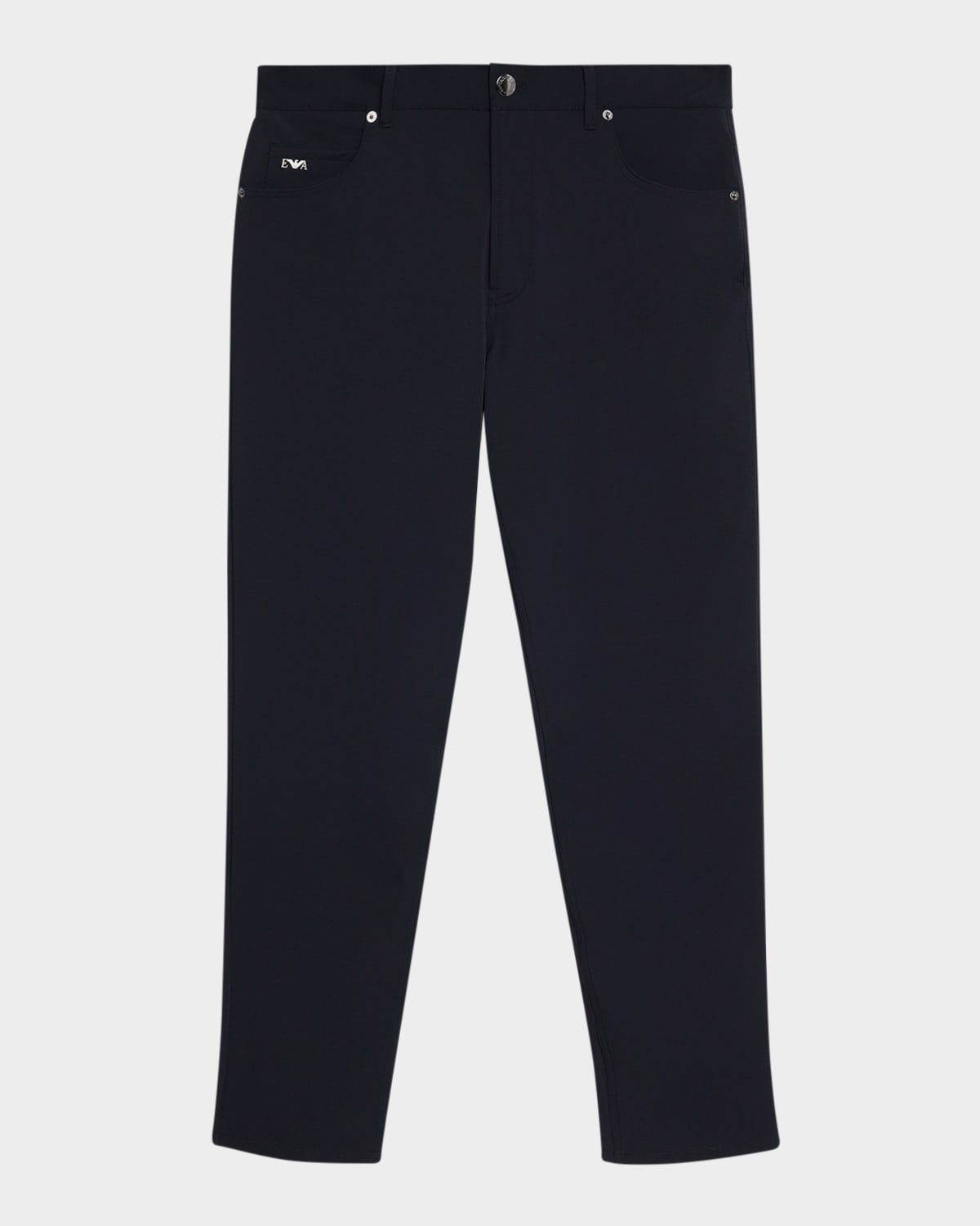 Emporio Armani Logo-detail Trousers In Blue