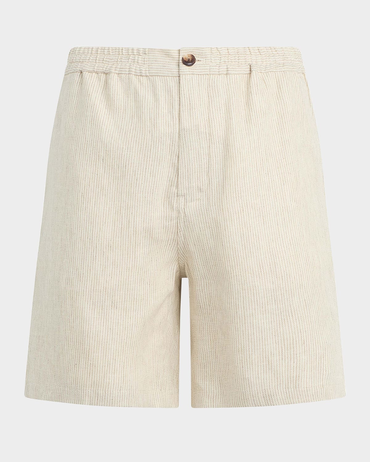 Men's Clarkson Micro-Stripe Linen Drawstring Shorts