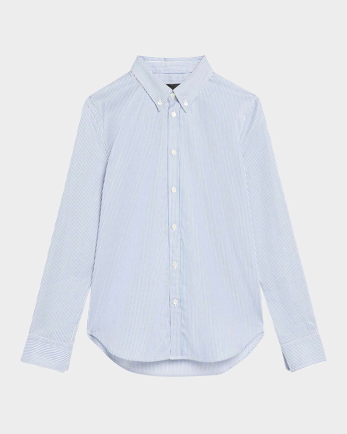 Nili Lotan Dyllan Striped Shrunken Button-down Shirt