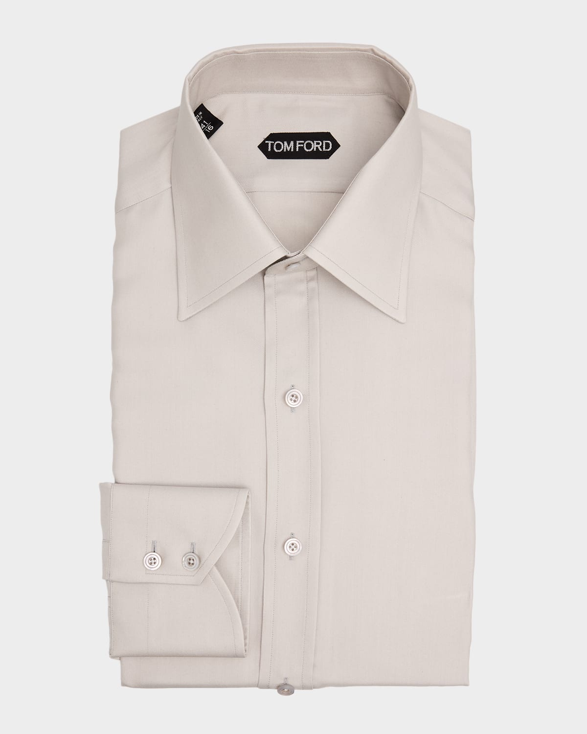 Tom Ford Men's Washed Cupro Slim-fit Dress Shirt In Neutral