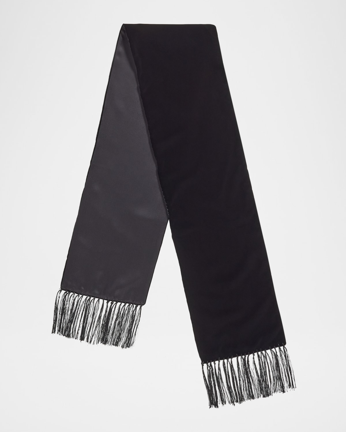 Tom Ford Men's Viscose And Velvet Evening Scarf In Black