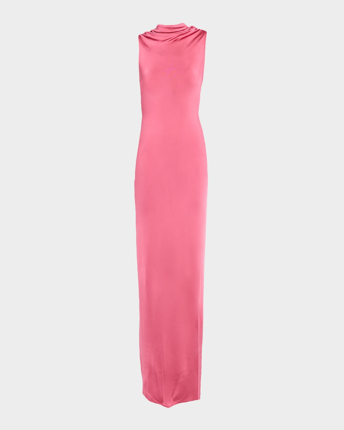 Victoria Beckham Draped Cutout Twist-back Column Gown In Pink