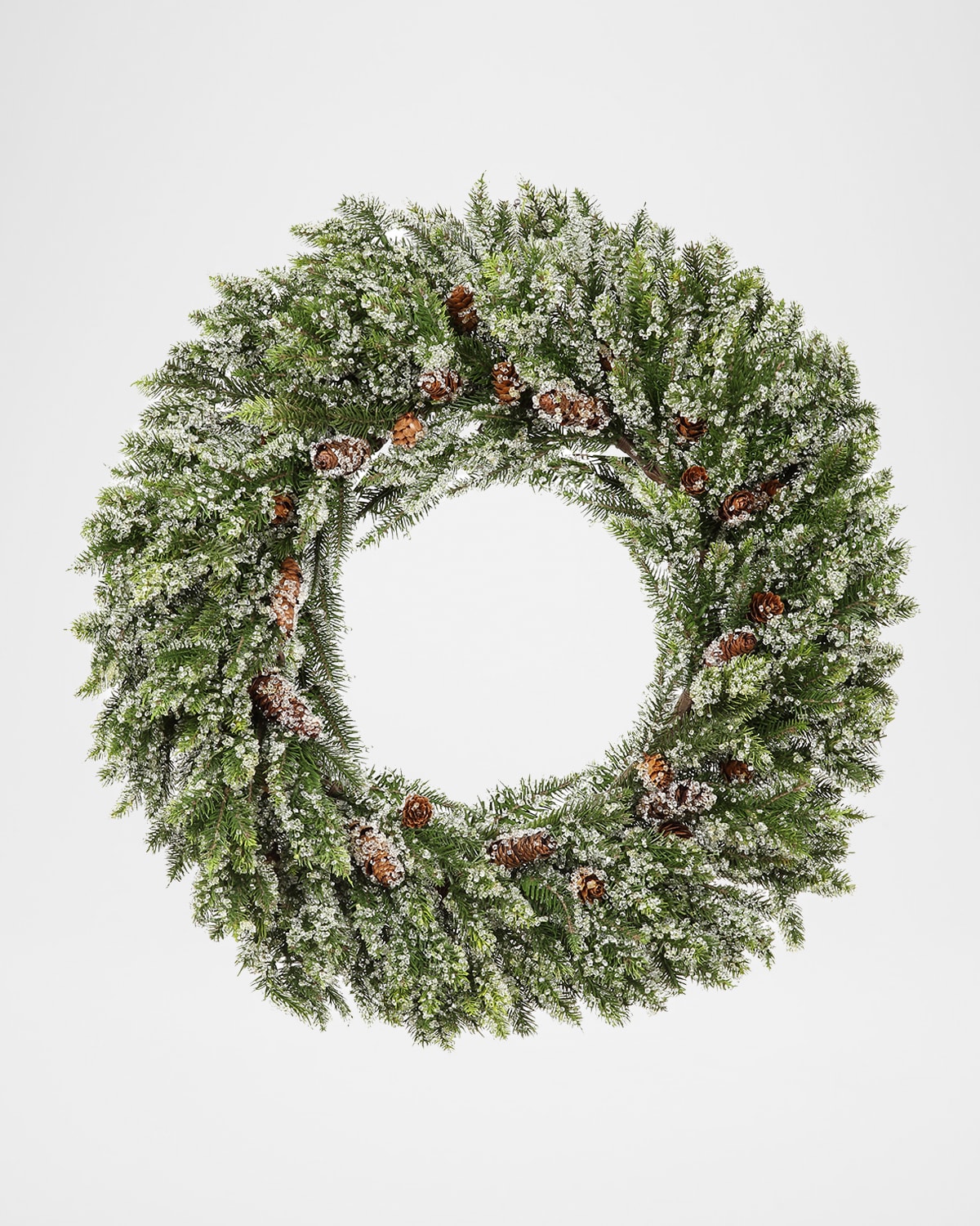 Winward Home Iced Angel Pine 24" Wreath In Green