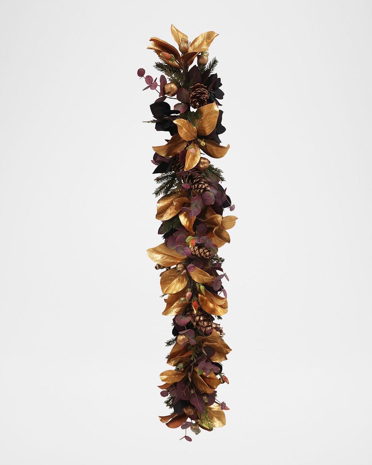 Winward Home 60" Eucalyptus & Magnolia Leaf Garland In Brown