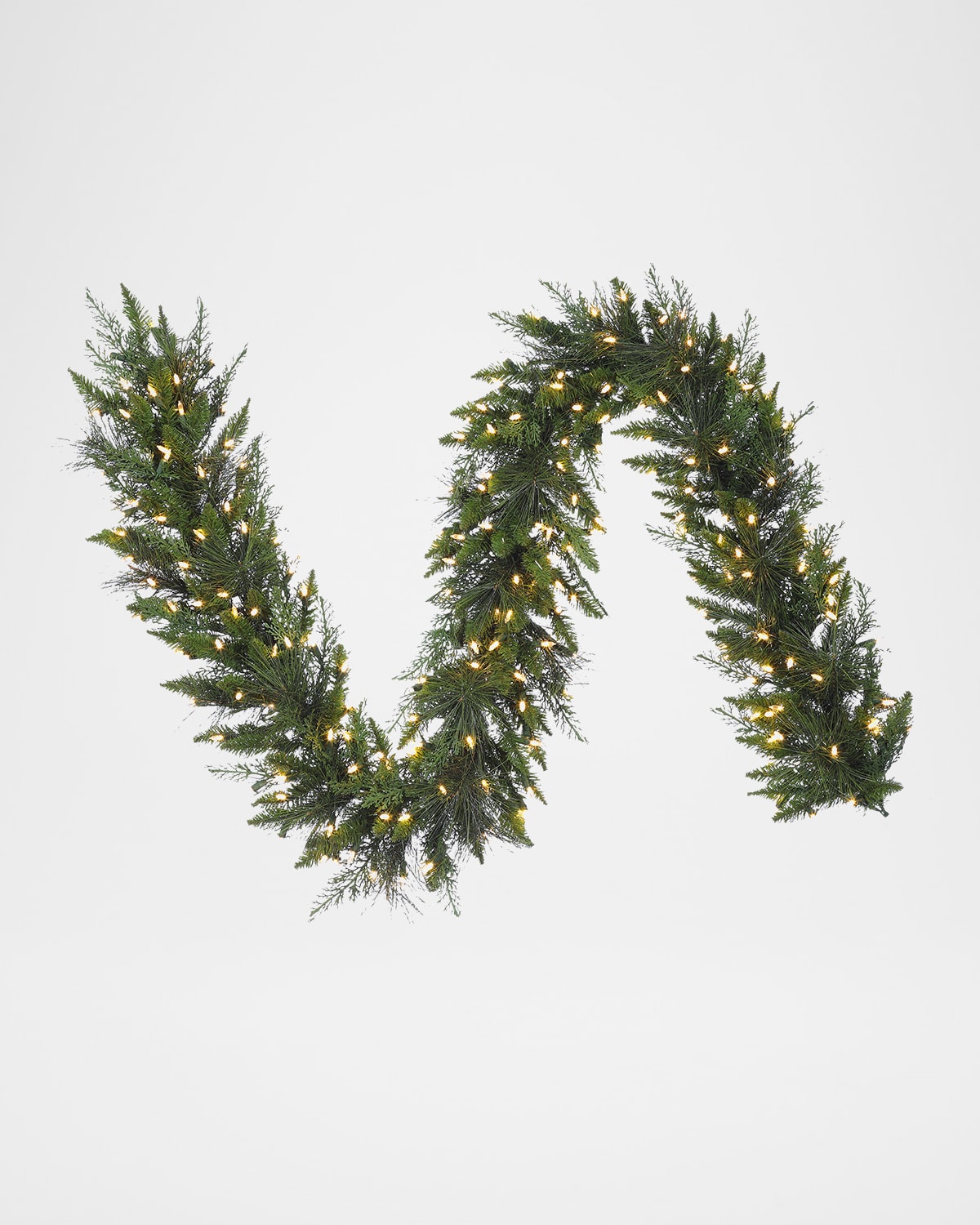 Winward Home Deluxe Mix Pine 6' Pre-lit Garland In Green