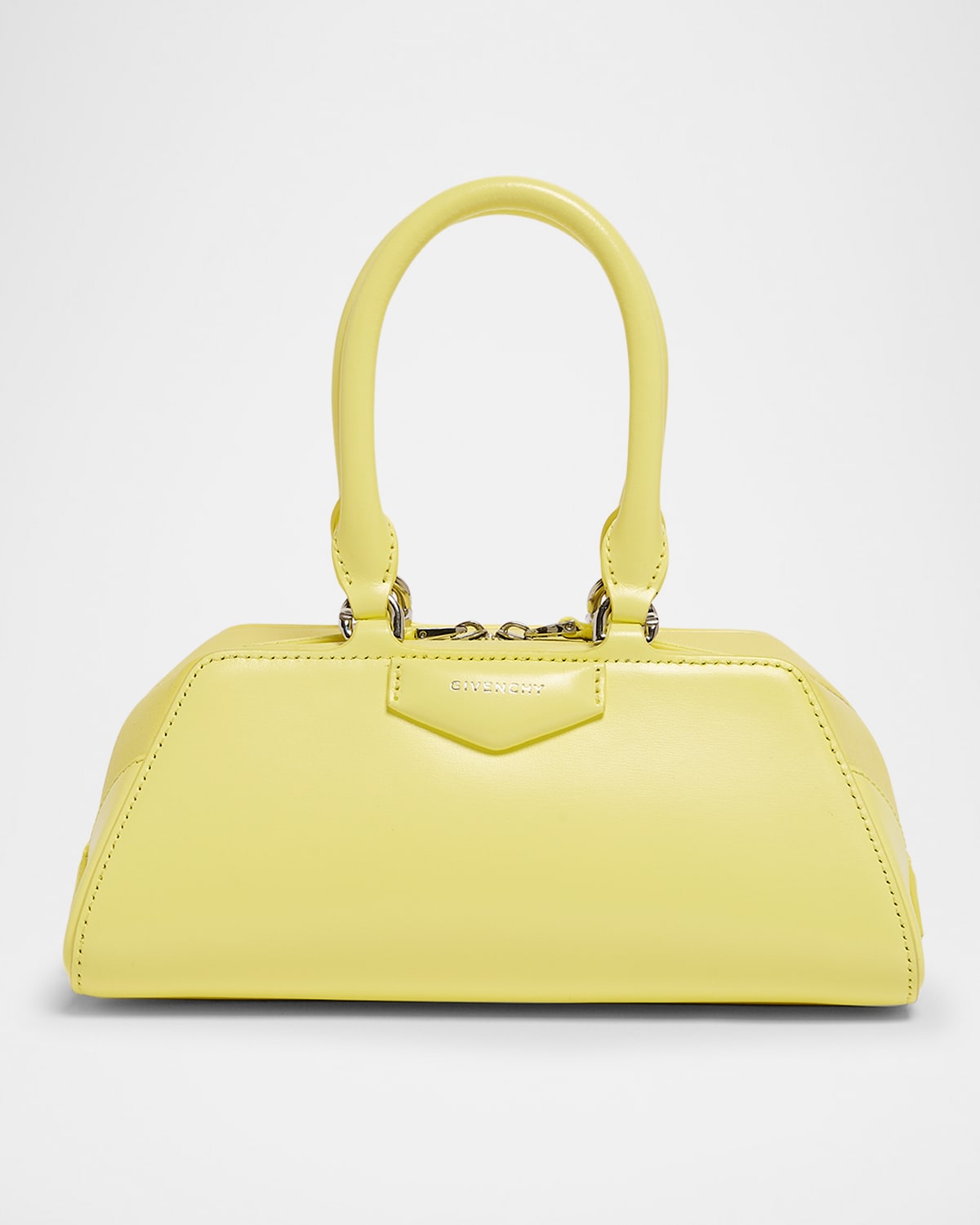 Givenchy Antigona Mini Top-handle Bag In Box Leather In Yellow