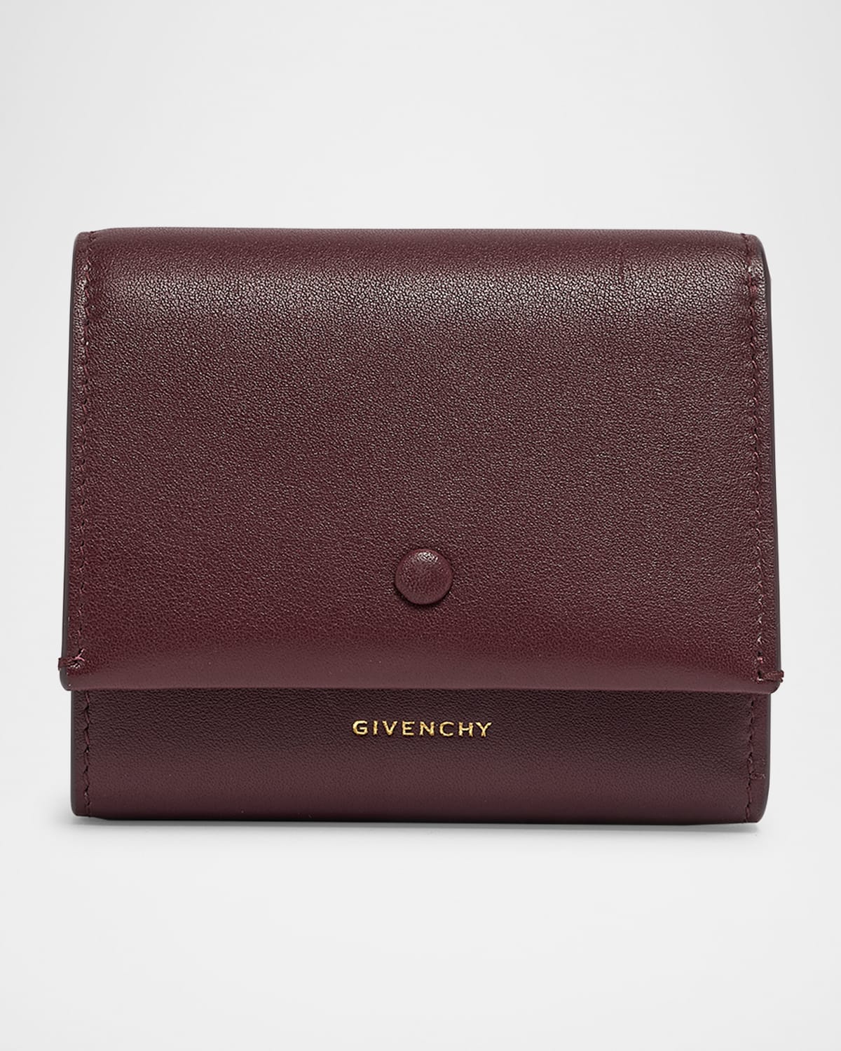 Givenchy Day Trifold Snap Wallet In Shiny Leather