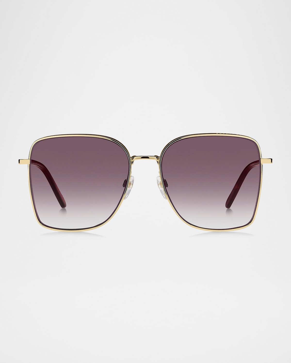Marc Jacobs Marc 829s Metal Square Sunglasses In Gold