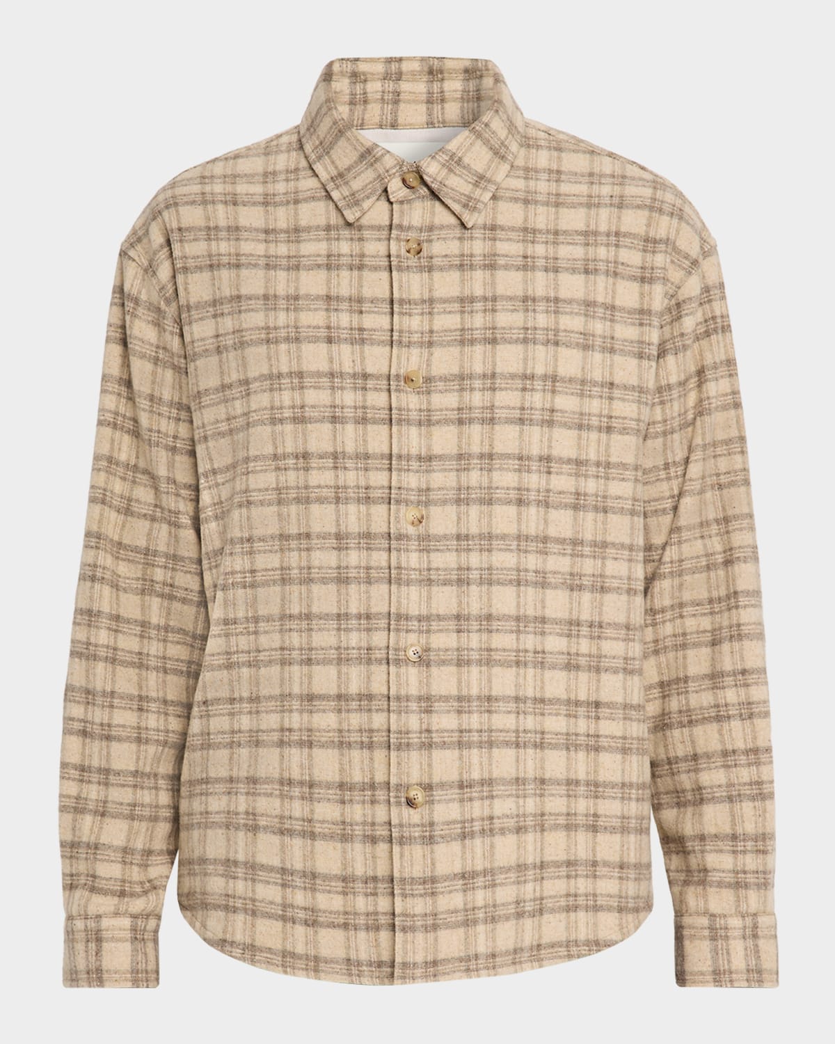 Men's Plaid Wool-Blend Overshirt