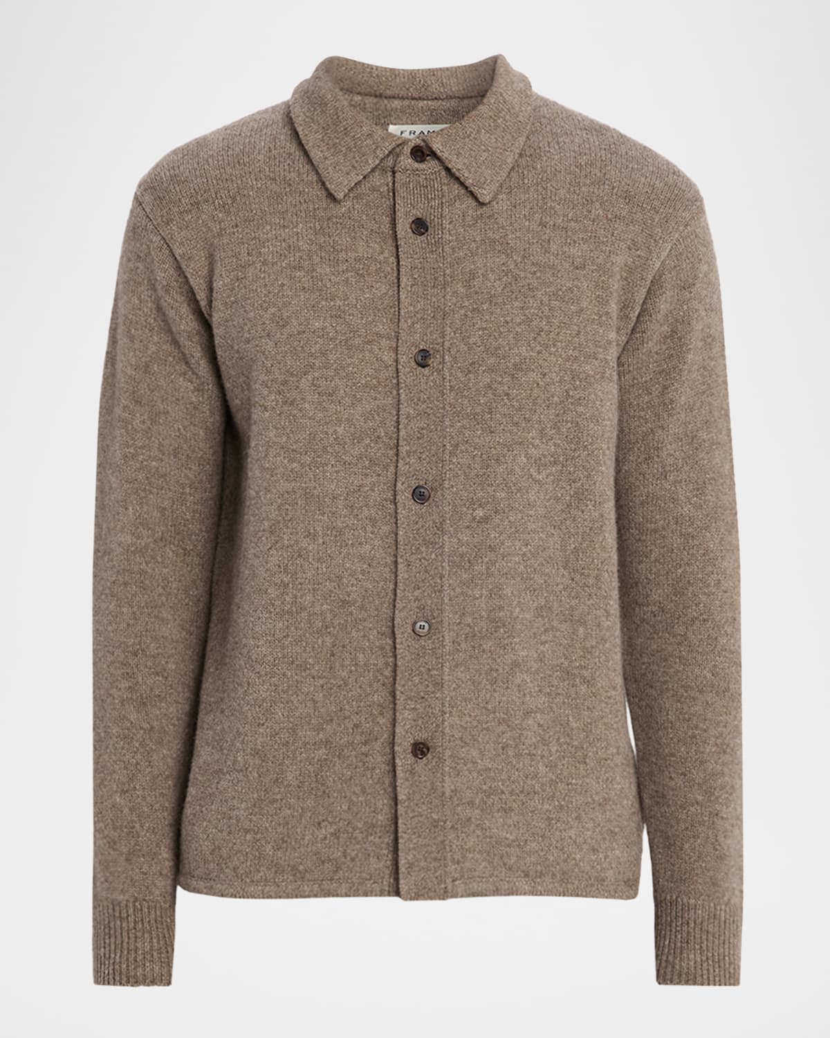 Frame Yak And Wool Cardigan In Brown
