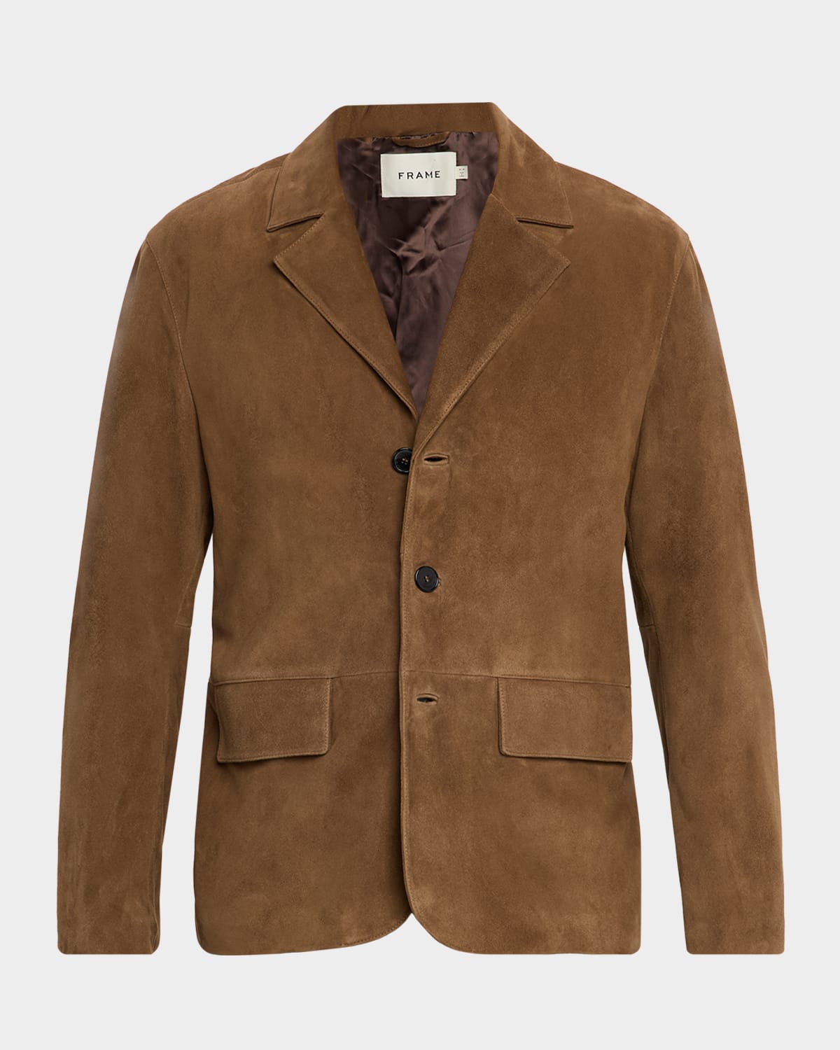 Frame Suede Blazer In Brown