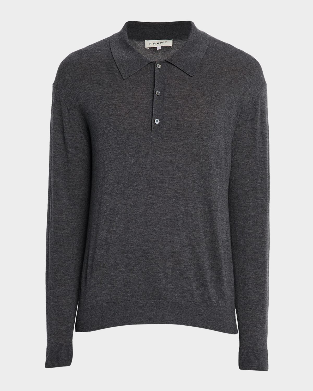 Men's Superfine Wool and Cashmere Polo Sweater