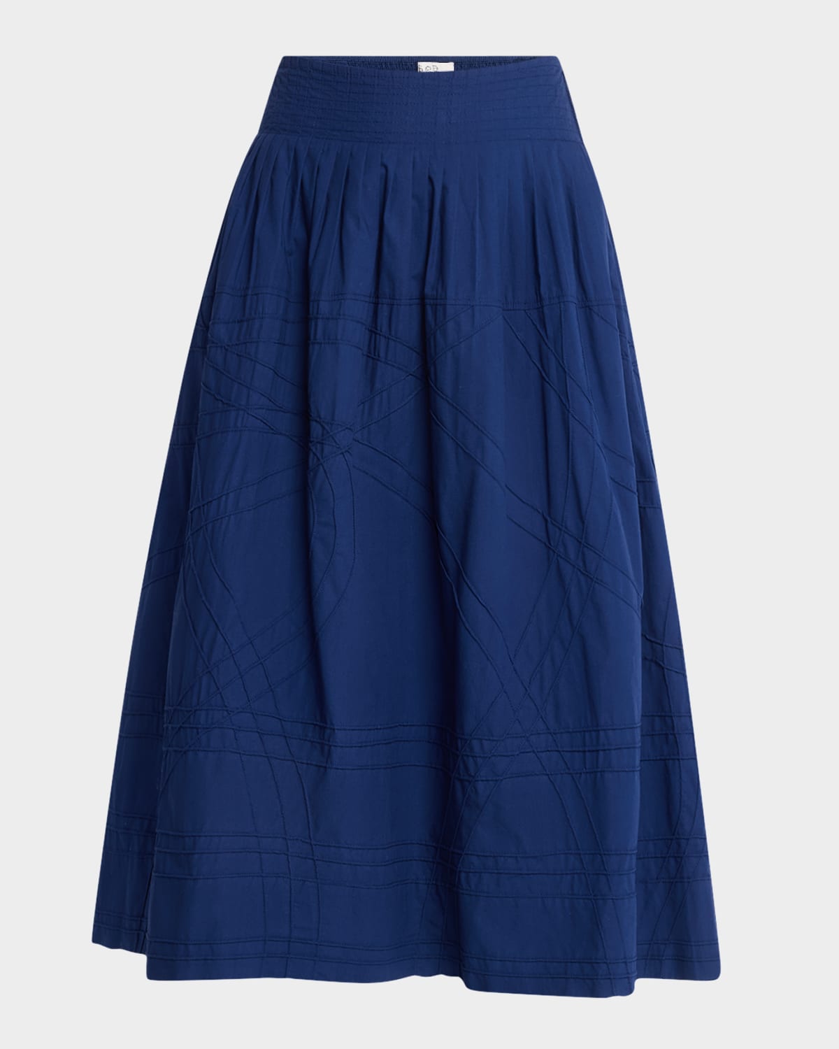 Camden Cotton Poplin Midi Skirt