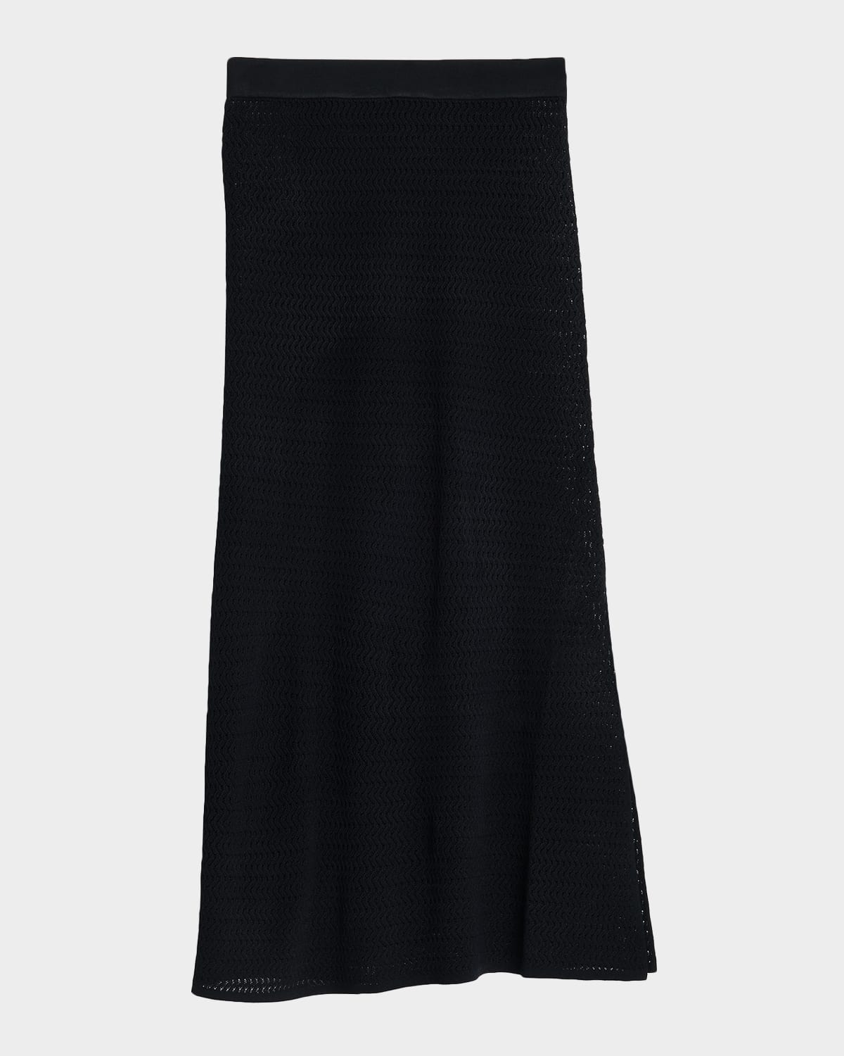 Victoria Beckham Asymmetric-hem Midi Skirt In Black