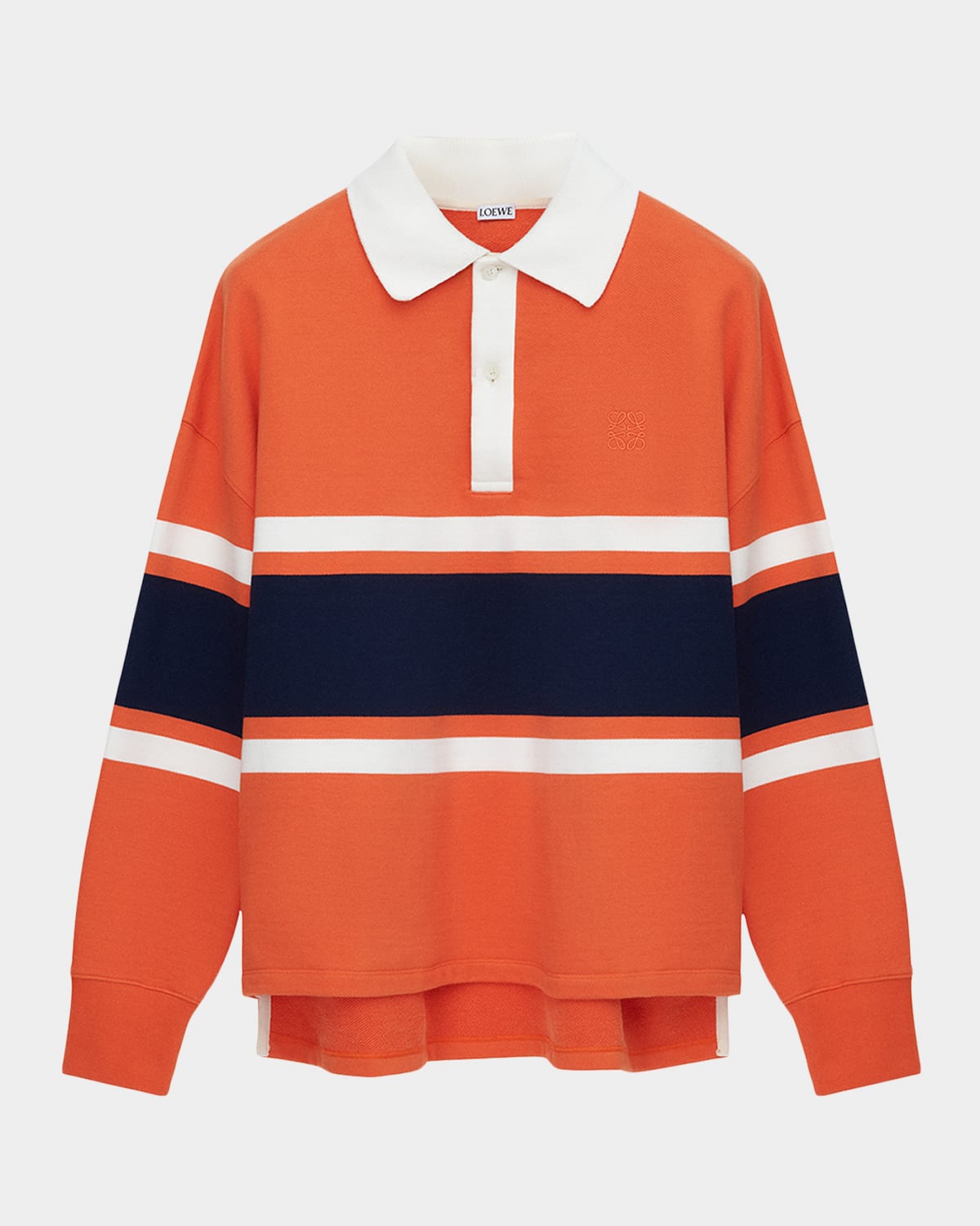 Loewe Men's Multi-Stripe Long-Sleeve Rugby Shirt