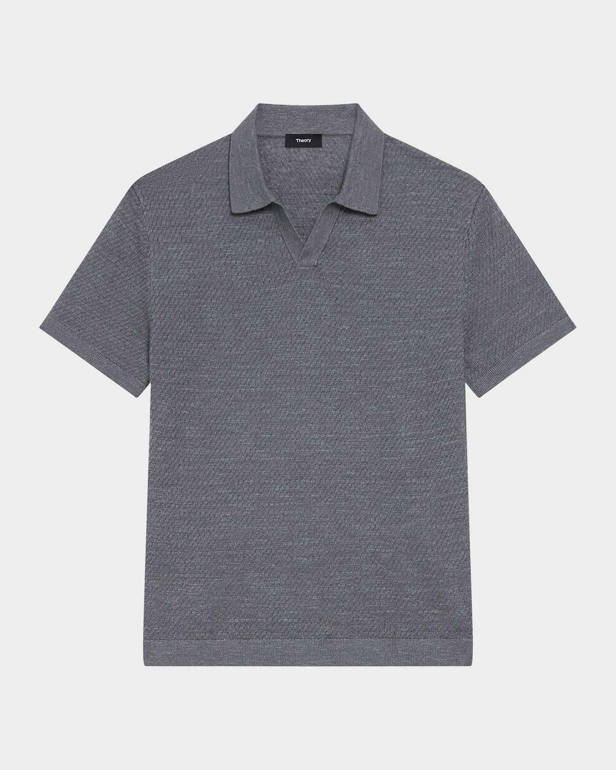 Men's Brenan Knit Short-Sleeve Johnny Collar Polo Sweater